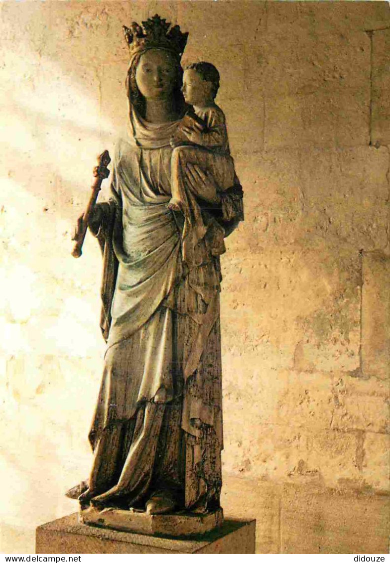 27 - Le Bec Hellouin - L'Abbaye - Statue De Notre Dame Du Bec - Art Religieux - CPM - Voir Scans Recto-Verso - Altri & Non Classificati