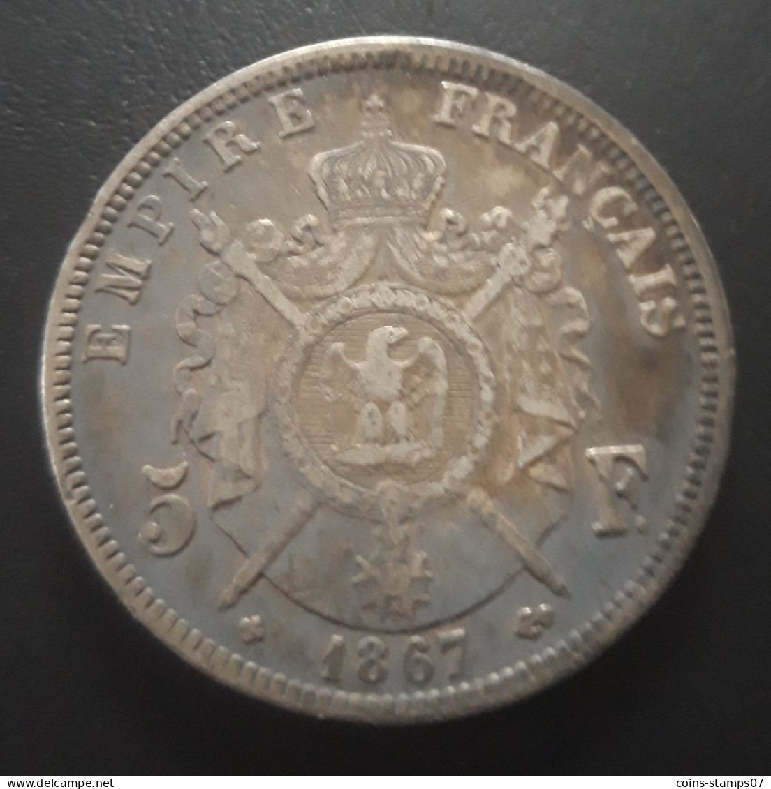 France - 5 Francs Napoléon III 1867 BB - 5 Francs