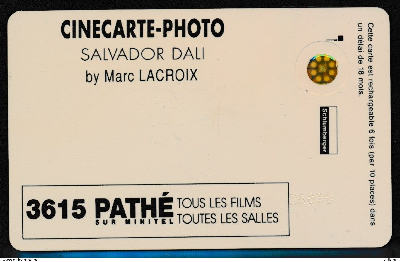 Cinécarte Pathé N° 27 Cinécarte-Photo Salvador Dali De Marc Lacroix - Movie Cards