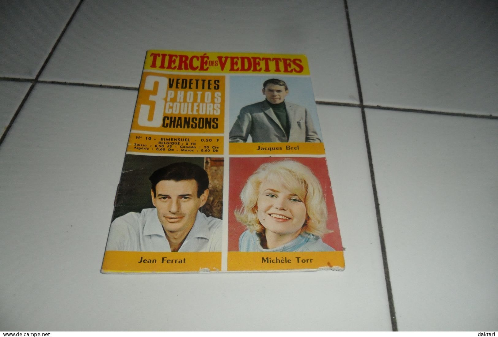 PETIT  LIVRET TIERCE DES VEDETTES 3 PHOTOS COULEURS  CHANSONS - Musica