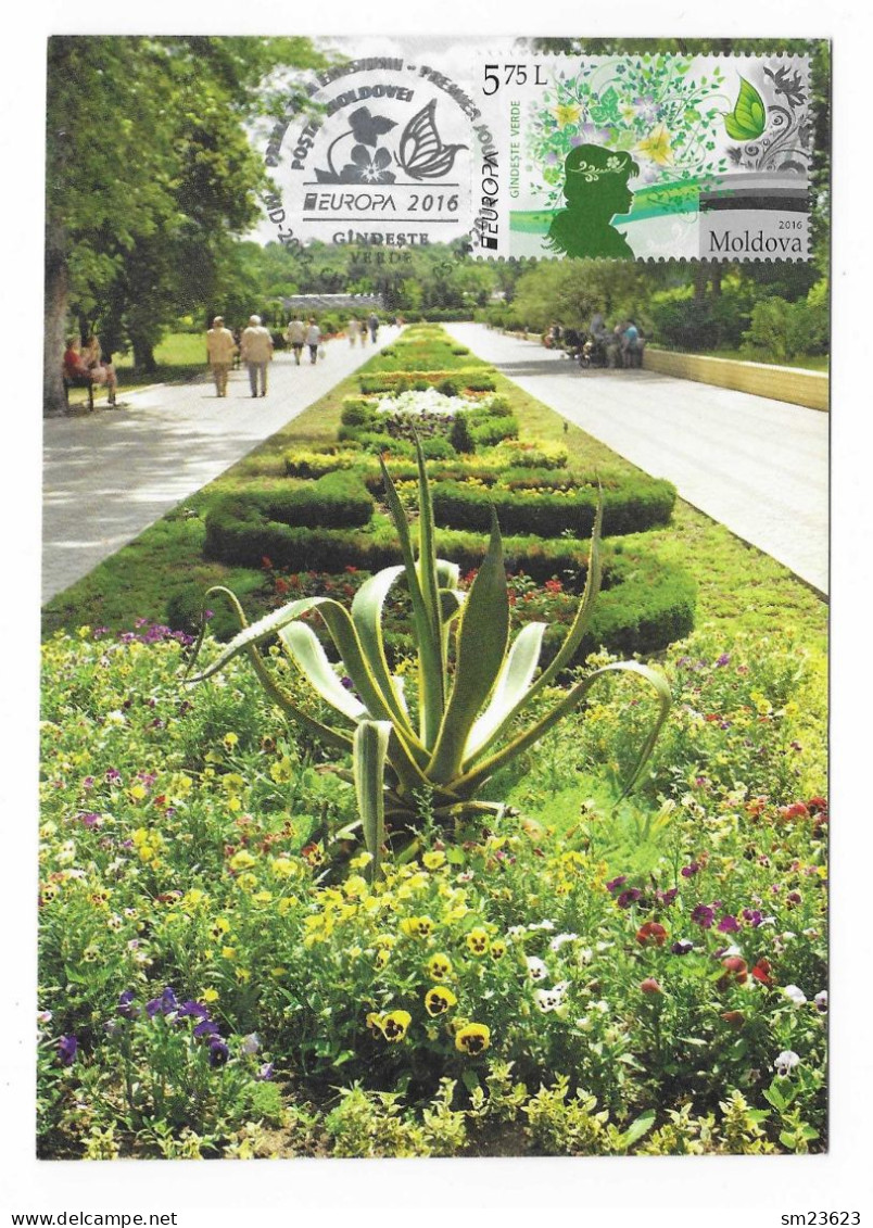 Moldova / Moldawien  2016  Mi.Nr. 948 , EUROPA CEPT - Think Green - Maximum Card - Ersttagsstempel Moldovei  05.04.2016 - Moldavie