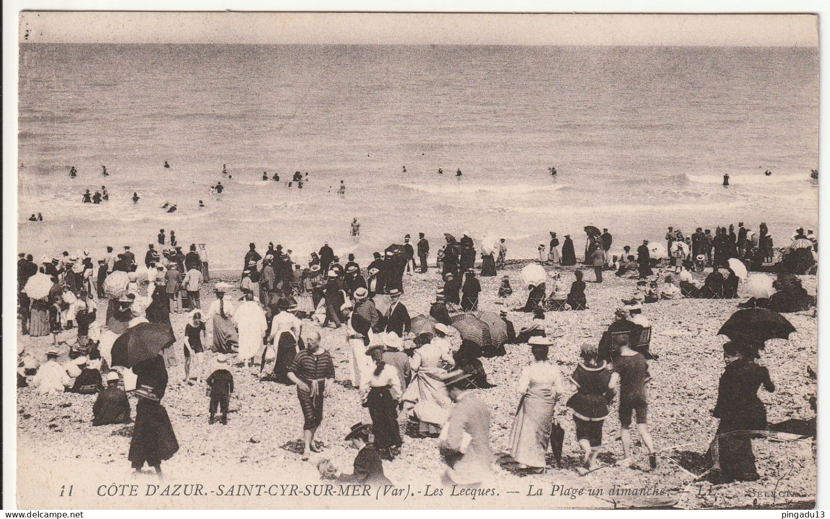 Fixe Saint Cyr Sur Mer Les Lecques La Plage Un Dimanche - Saint-Cyr-sur-Mer