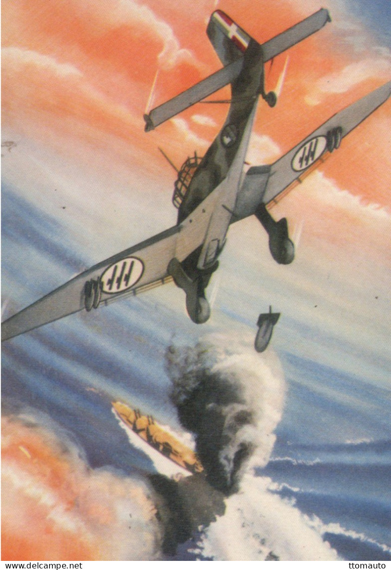 Stuka JU 87 -  Art Card Modern - CPM - 1939-1945: 2nd War