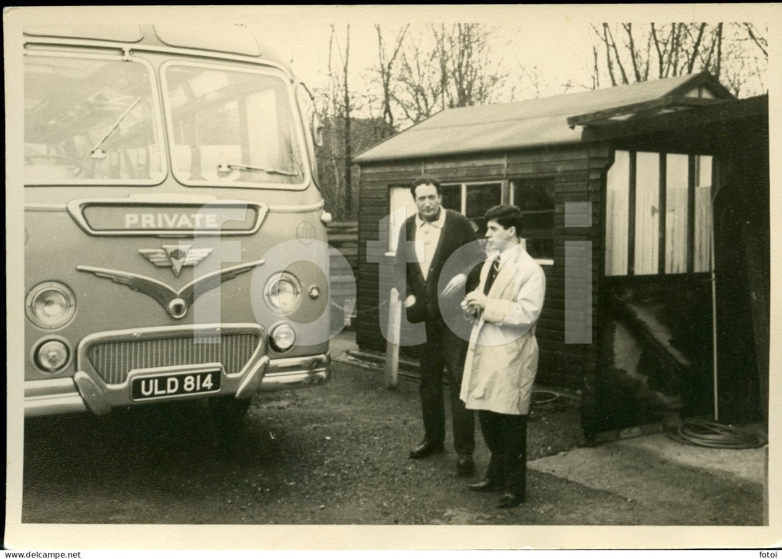 1955 ORIGINAL AMATEUR PHOTO FOTO AEC RELIANCE PRIVATE AUTOBUS BUS AUTO BUSES UK ENGLAND UNITED KINGDOM POSTCARD SIZE AT - Cars