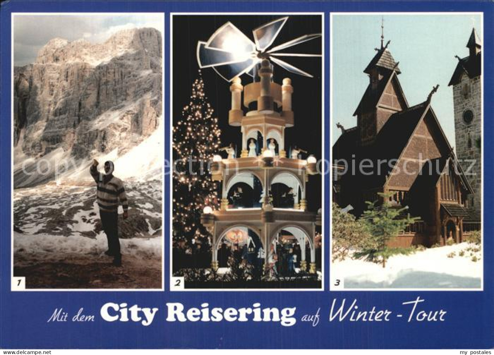 72497323 Cottbus City Reisering Bergpanorama Dolomiten Weihnachtspyramide Dresde - Cottbus