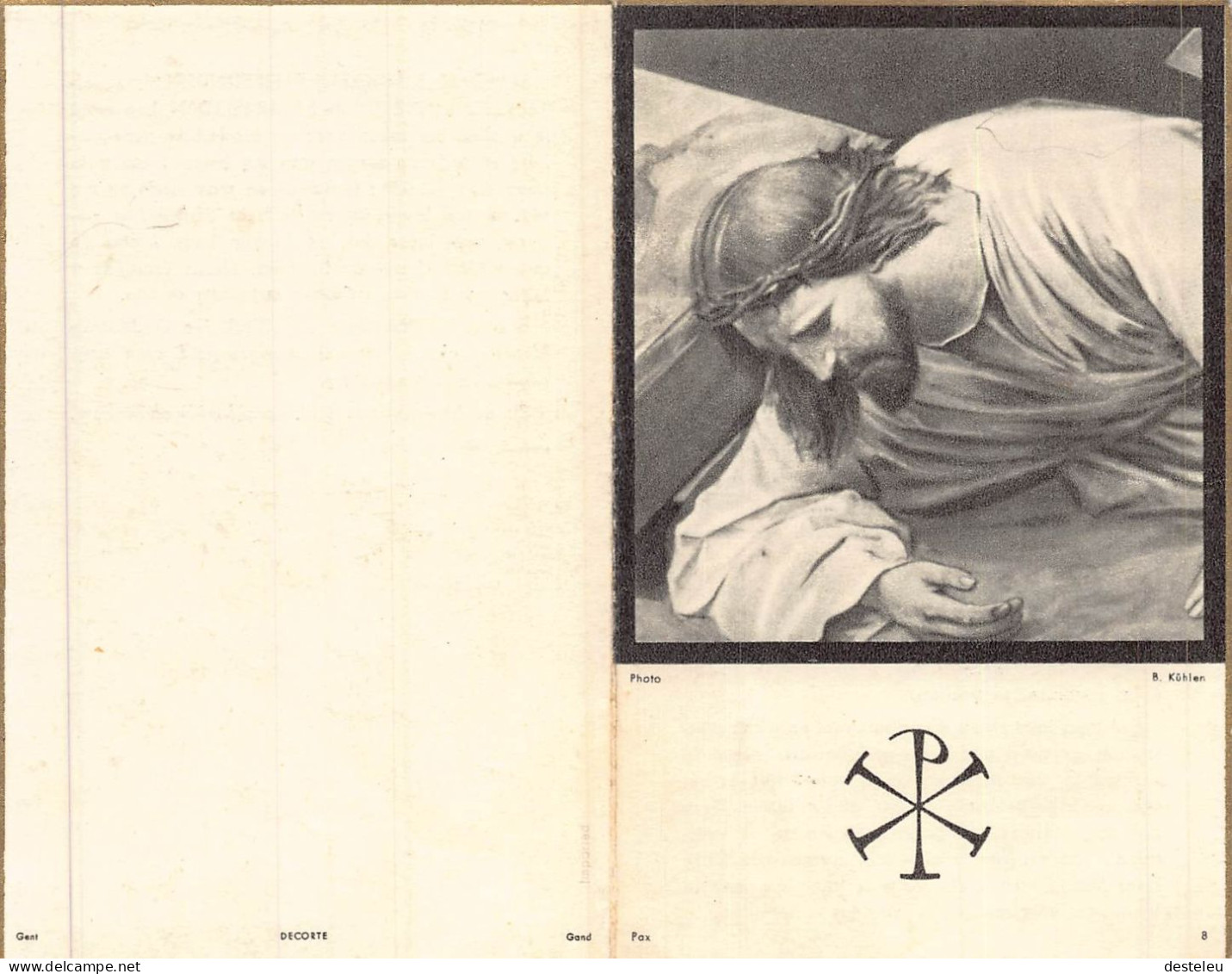 Doodsprentje / Image Mortuaire Emma Bulcke - Coene - Merkem Ieper 1868-1960 - Todesanzeige