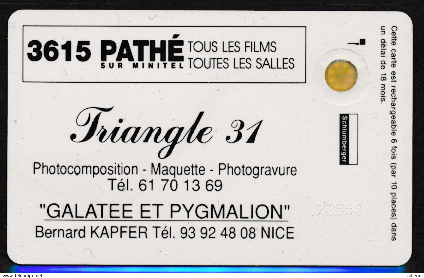 Cinécarte Pathé N°18 Bernard Kapfer "Galatee & Pygmalion" - Cinécartes