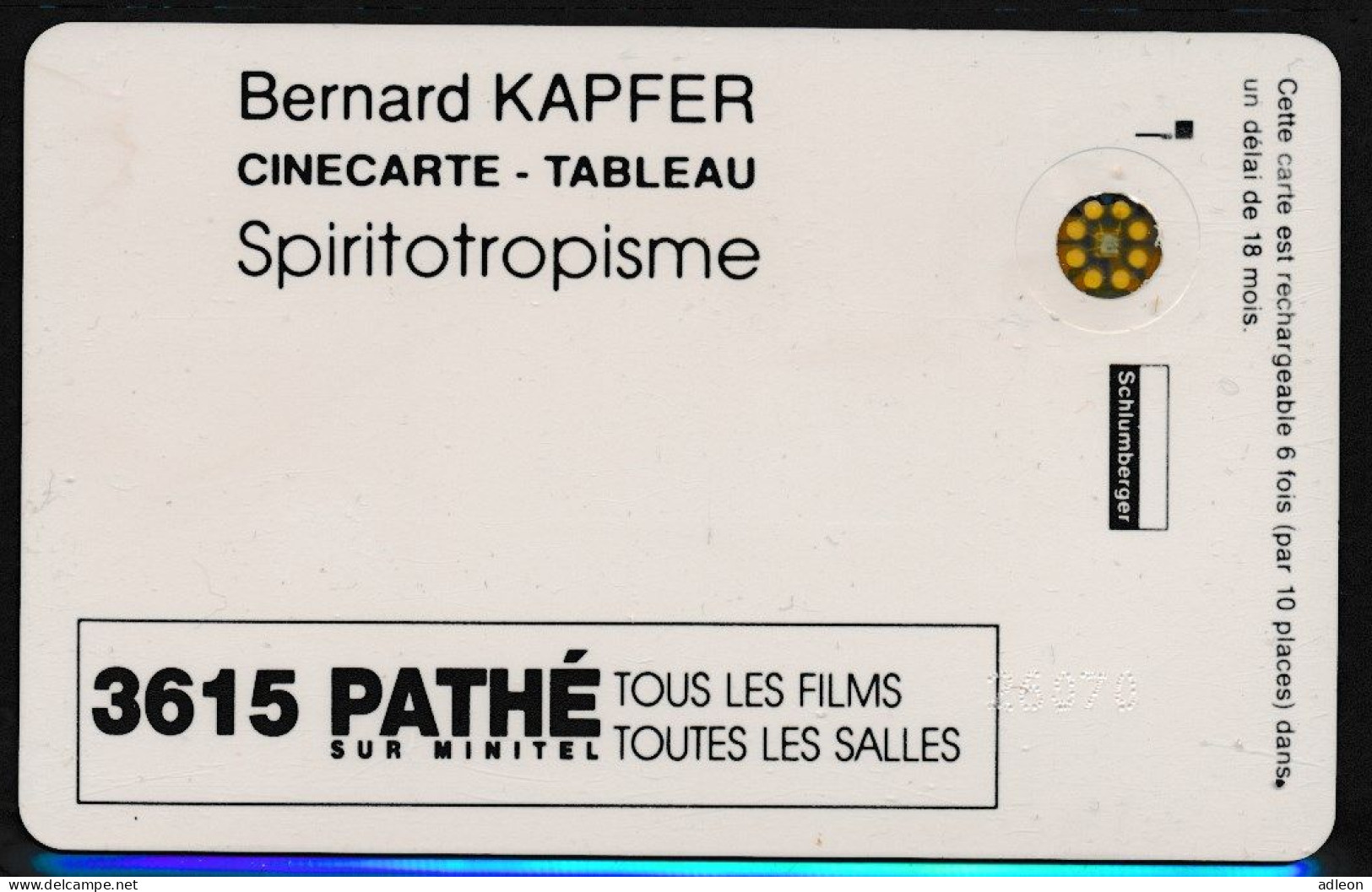 Cinécarte Pathé N°25 Bernard Kapfer "Spiritotropisme" - Bioscoopkaarten