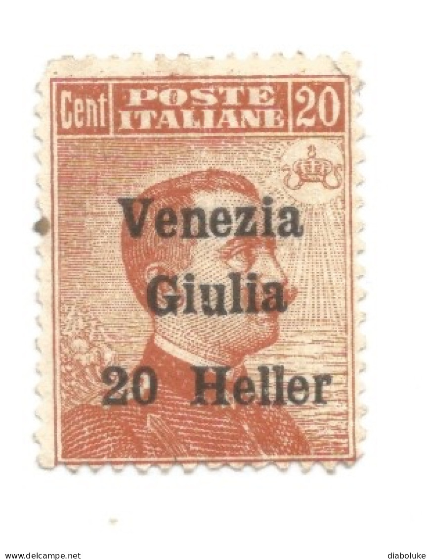 (COLONIE E POSSEDIMENTI) 1919, SOVRASTAMPATI VENEZIA GIULIA - Francobollo Usato (CAT. SASSONE N.31) - Vénétie Julienne