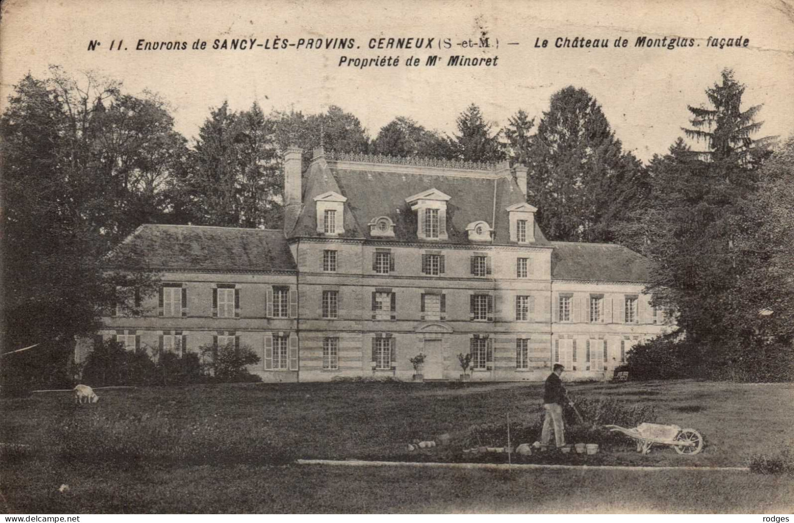 77 , Cpa Environs De SANCY Lès PROVINS , CERNEUX , Le Chateau De Montglas , Façade  (15417) - Other & Unclassified