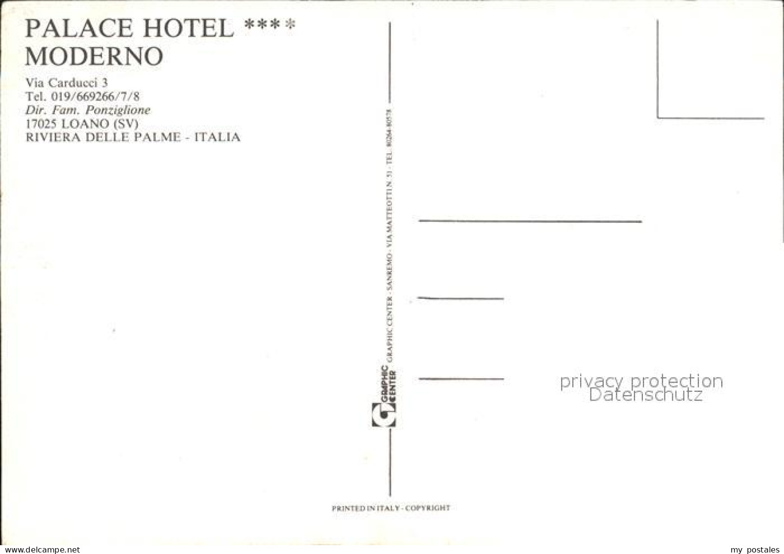 72496983 Loano Palace Hotel Moderno Restaurant Loano - Autres & Non Classés