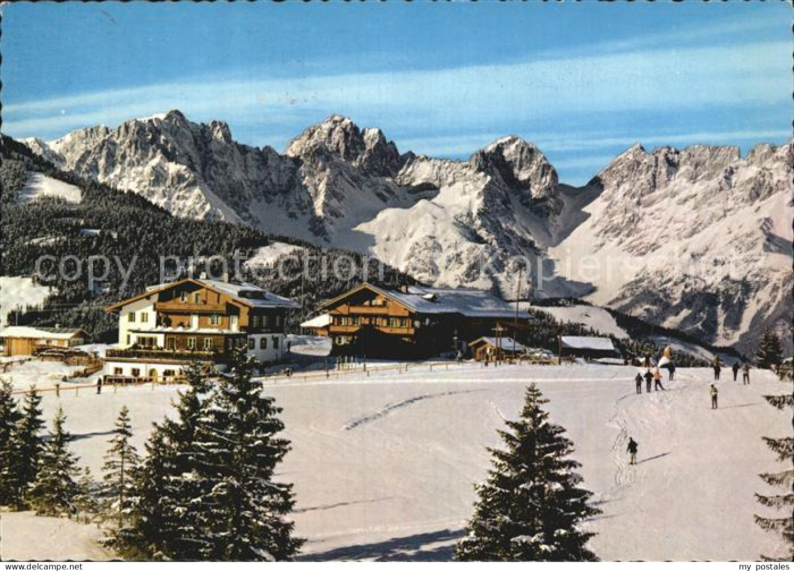 72496971 Kirchberg Tirol Berggasthof Maierl Winterpanorama Kaisergebirge Kirchbe - Andere & Zonder Classificatie