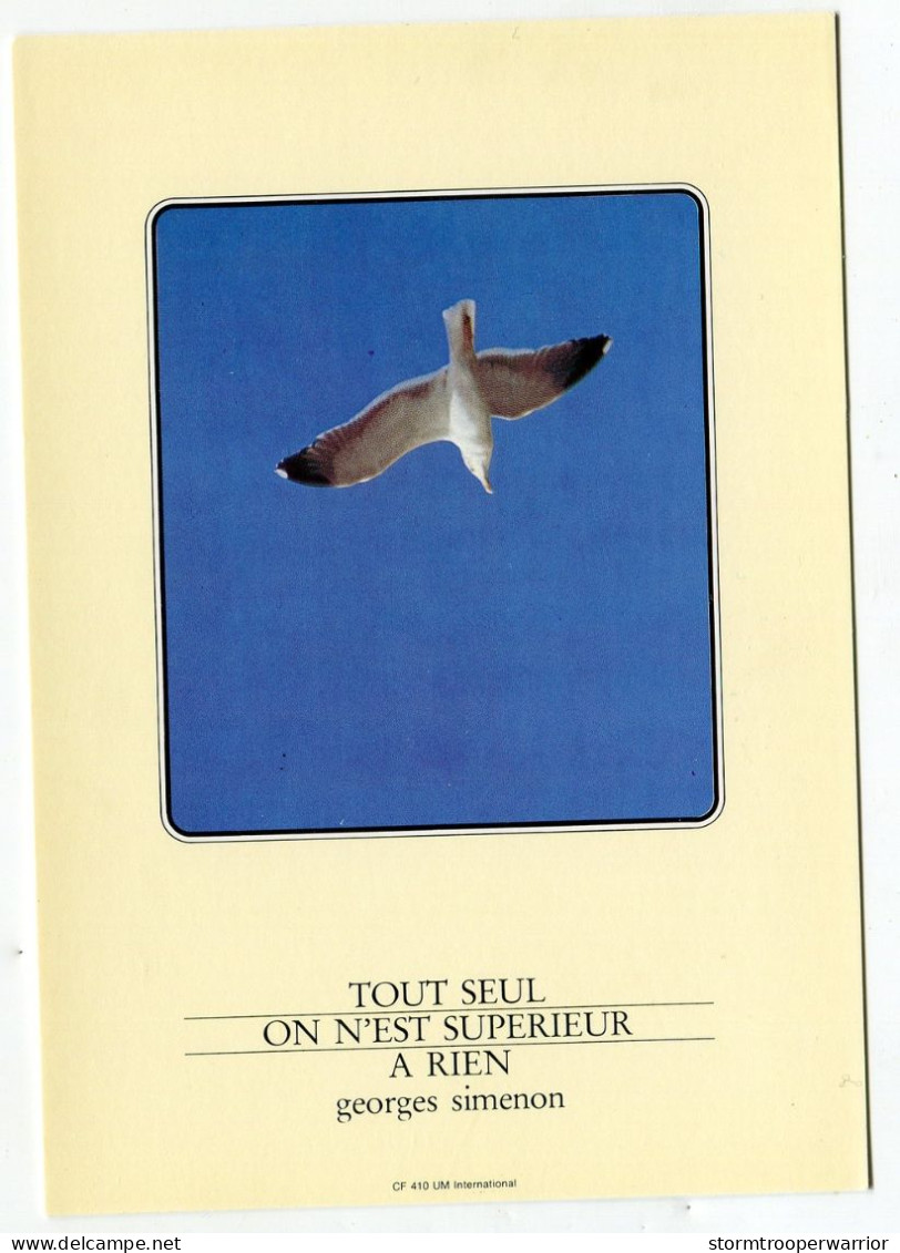 Oiseaux Goeland - Tout Seul On N'est Supérieur à Rien Georges Simenon - Vogels