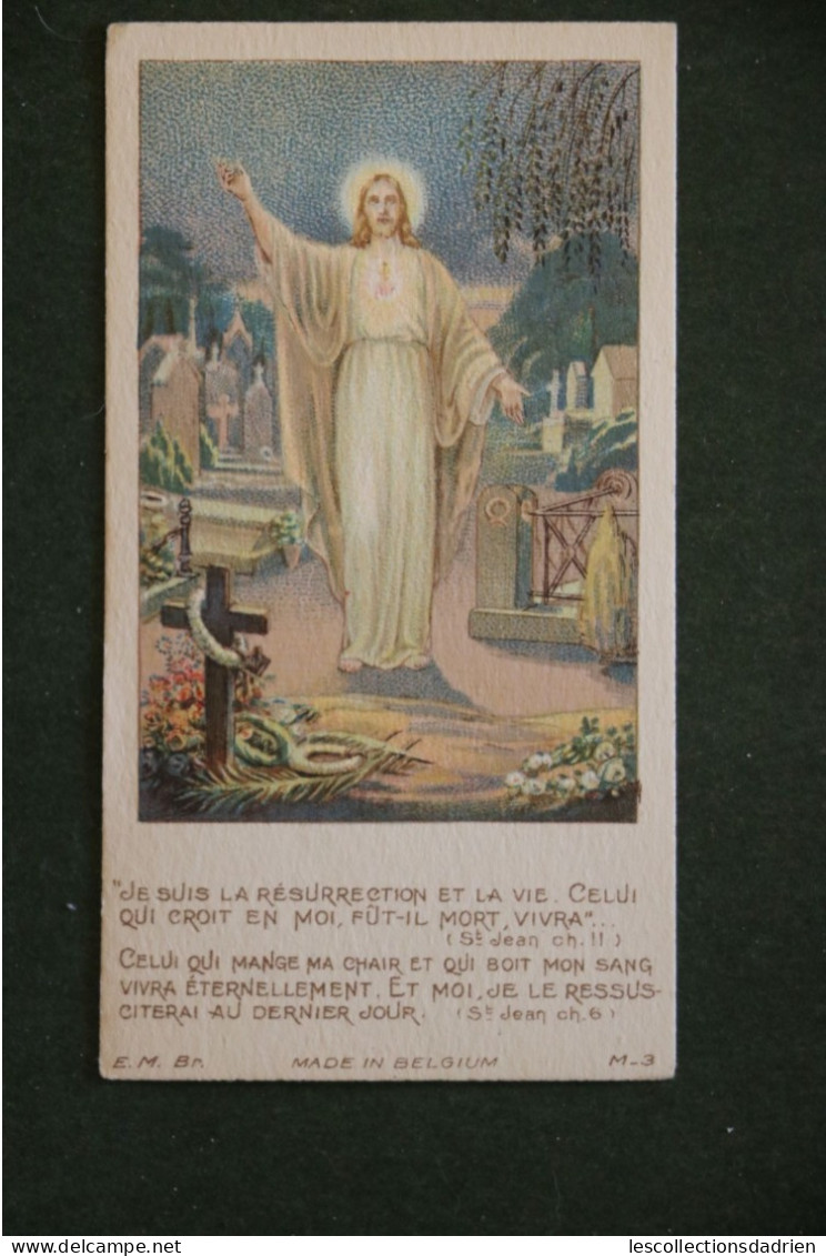 Image Religieuse Christ Dans Un Cimetière - Graveyard Holy Card - Devotieprenten