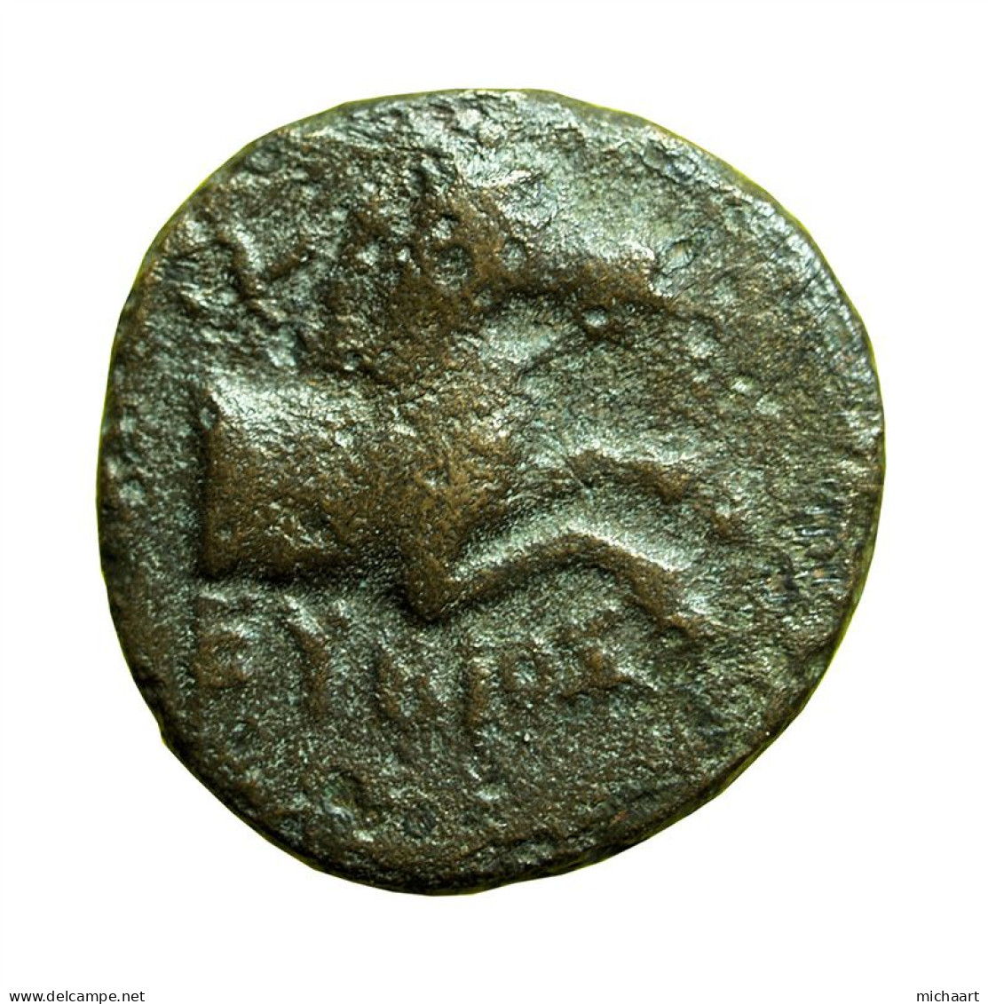 Ancient Greek Coin Kyme Aeolis Magistrate AE14mm Forepart Of Horse / Cup 00038 - Griechische Münzen