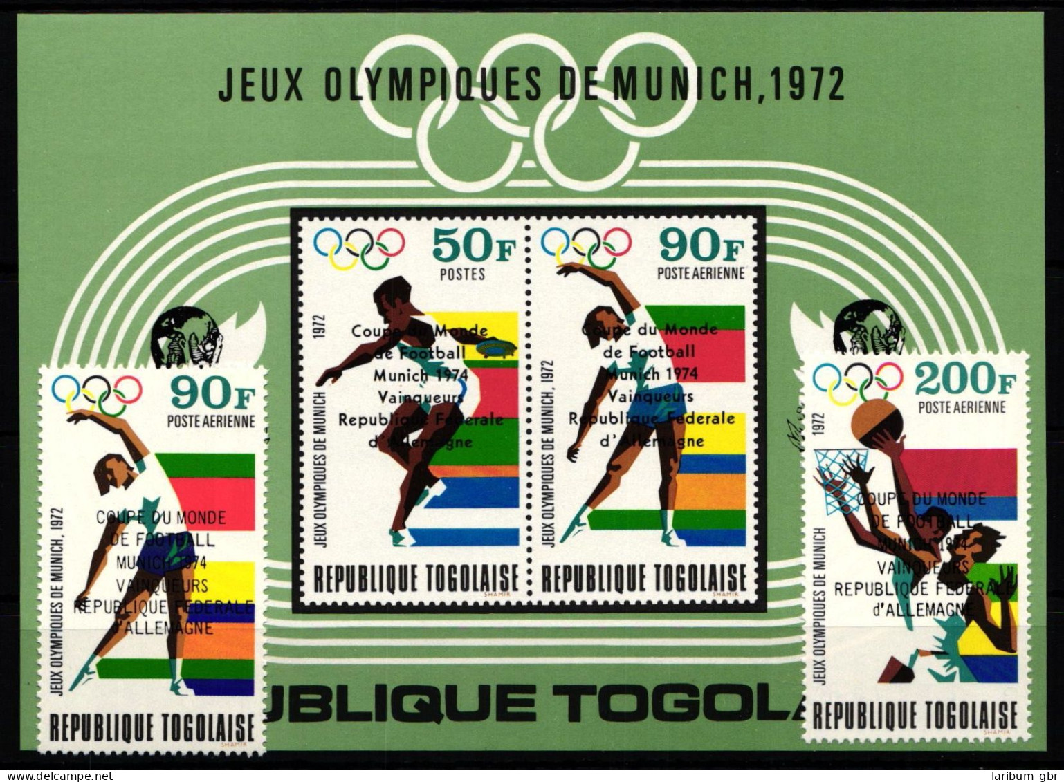 Togo 1066-1067 Und Block 90 Postfrisch Fußball #KO225 - Togo (1960-...)