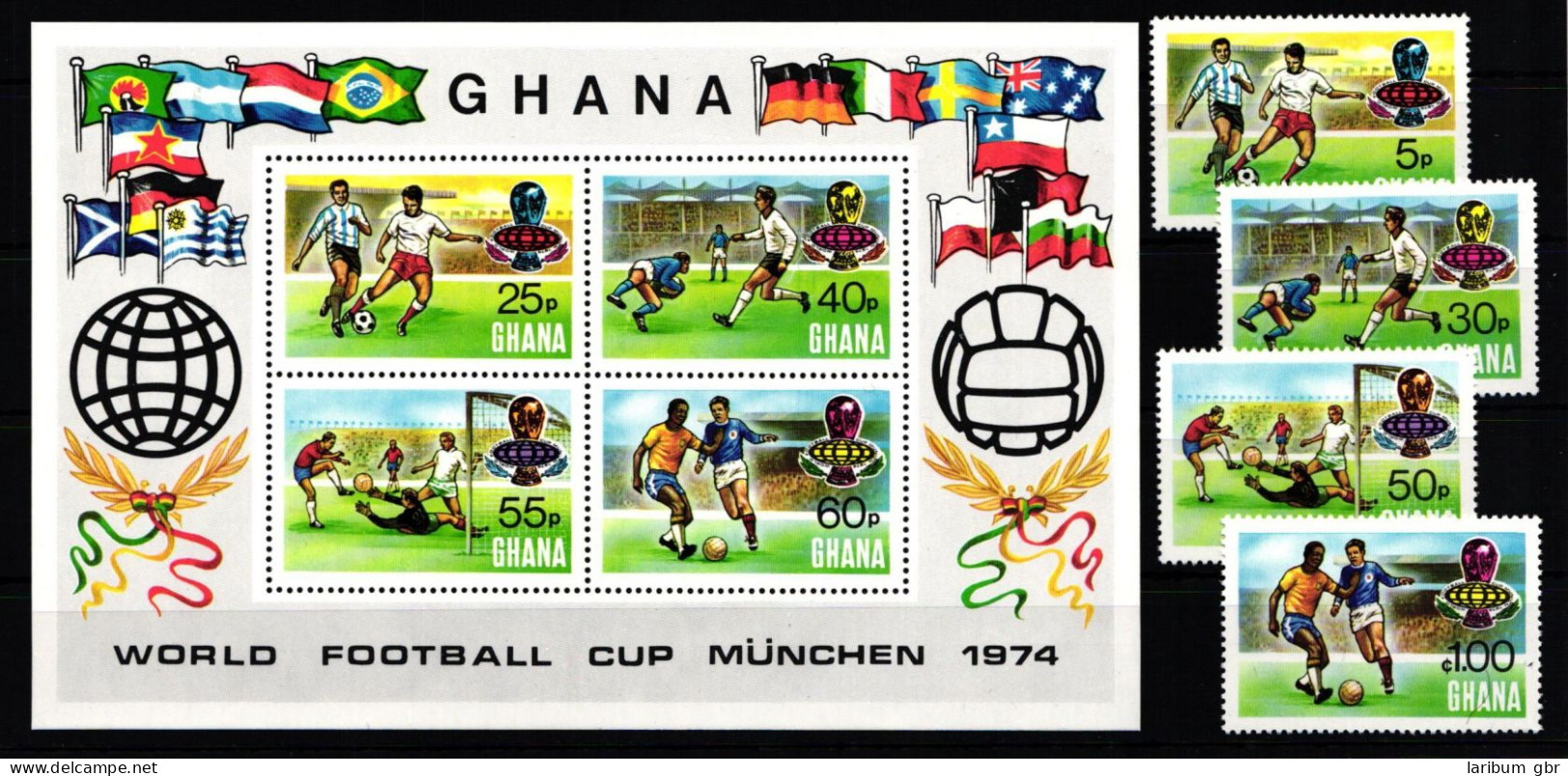 Ghana 564-567 Und Block 57 A Postfrisch Fußball #KO252 - Ghana (1957-...)