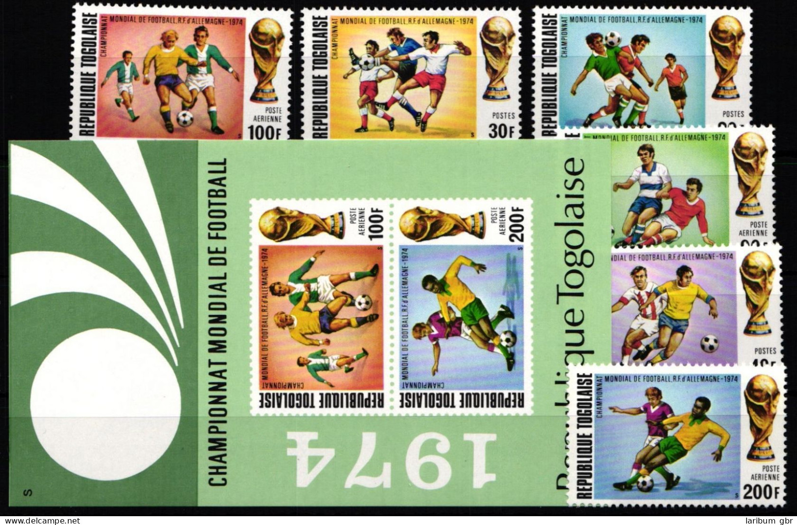 Togo 1017-1022 Und Block 81 Postfrisch Fußball #KO224 - Togo (1960-...)