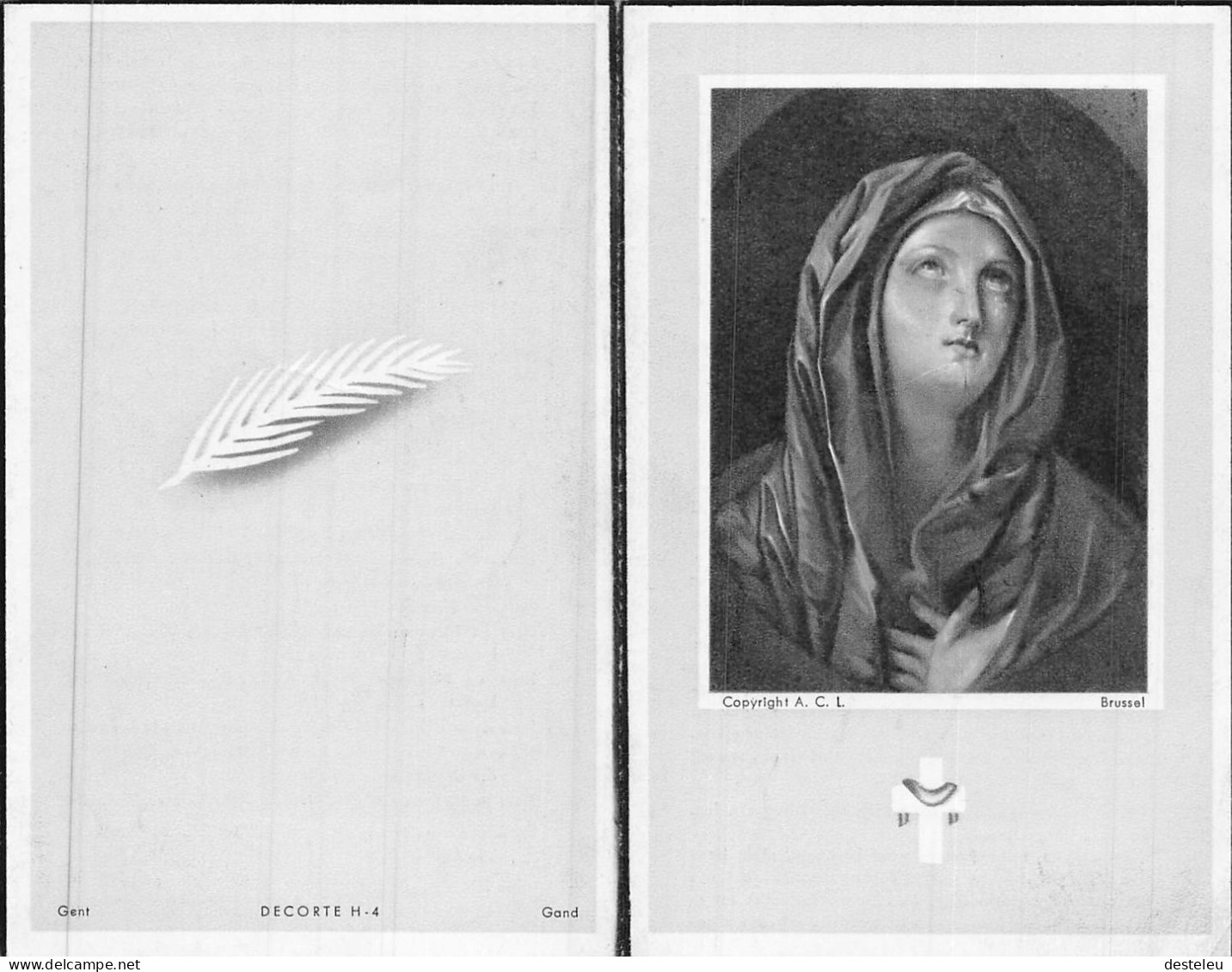 Doodsprentje / Image Mortuaire Celina Vanhaverbeke - Breyne - Beselare Ieper 1876-1956 - Todesanzeige