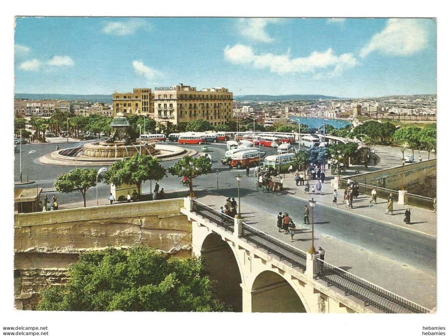 FLORIANA - BUS TERMINAL And TRITON FOUNTAIN - 1970's - MALTA - - Malta