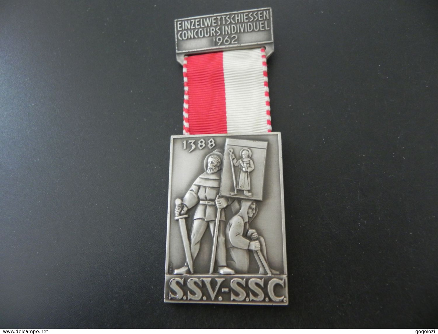 Schützen Medaille Shooting Medal - Schweiz Suisse Switzerland SSV SSC 1962 - Autres & Non Classés