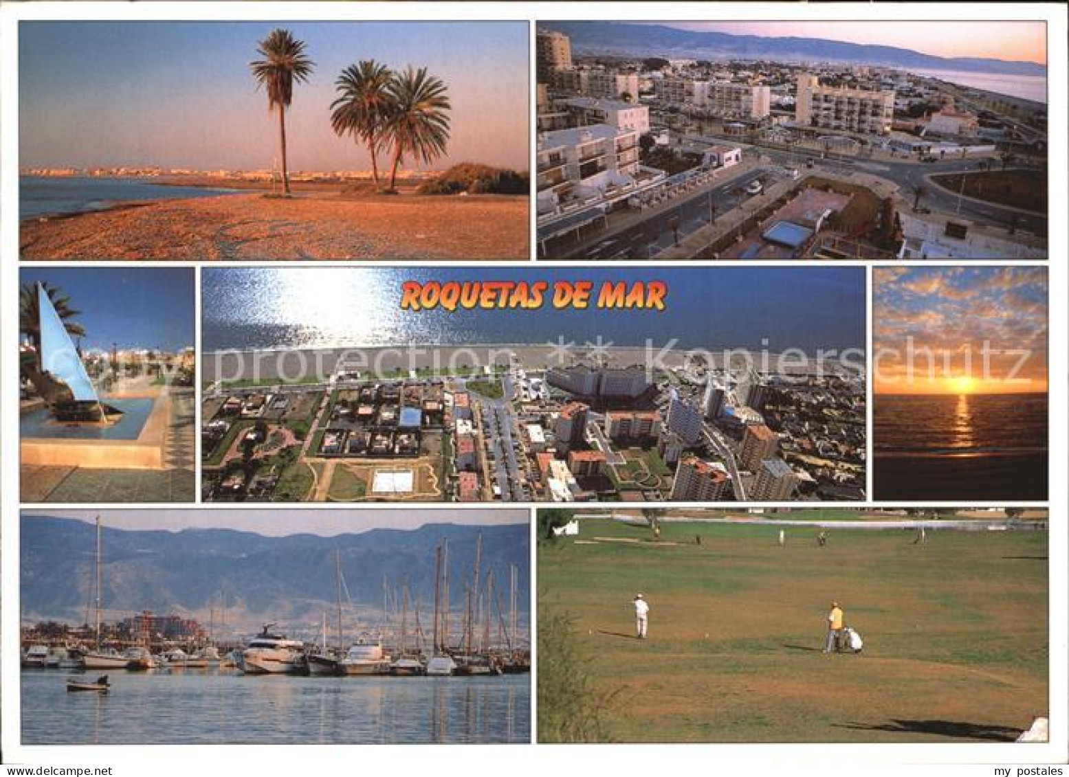 72496491 Roquetas De Mar Strand Hafen Fliegeraufnahmen Golfplatz Costa De Almeri - Autres & Non Classés