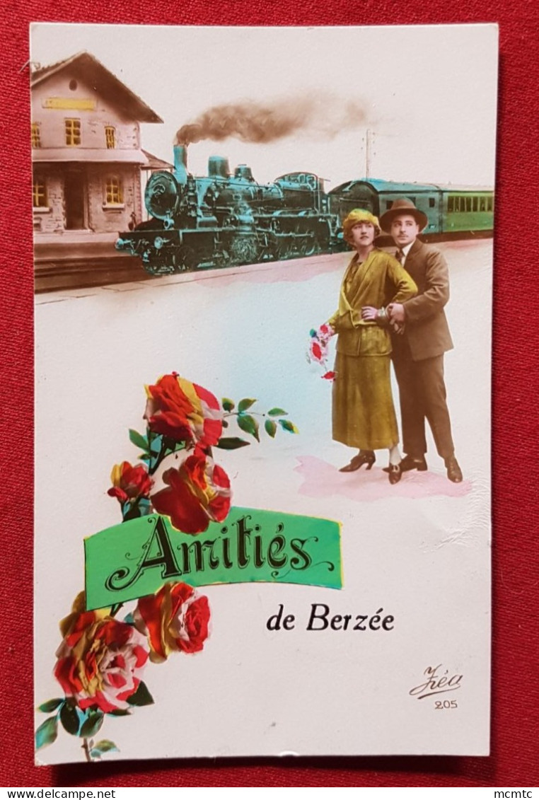 CPA - Amitiés De Berzée  ( Gare, Train, Locomotive, Belgique ) - Walcourt