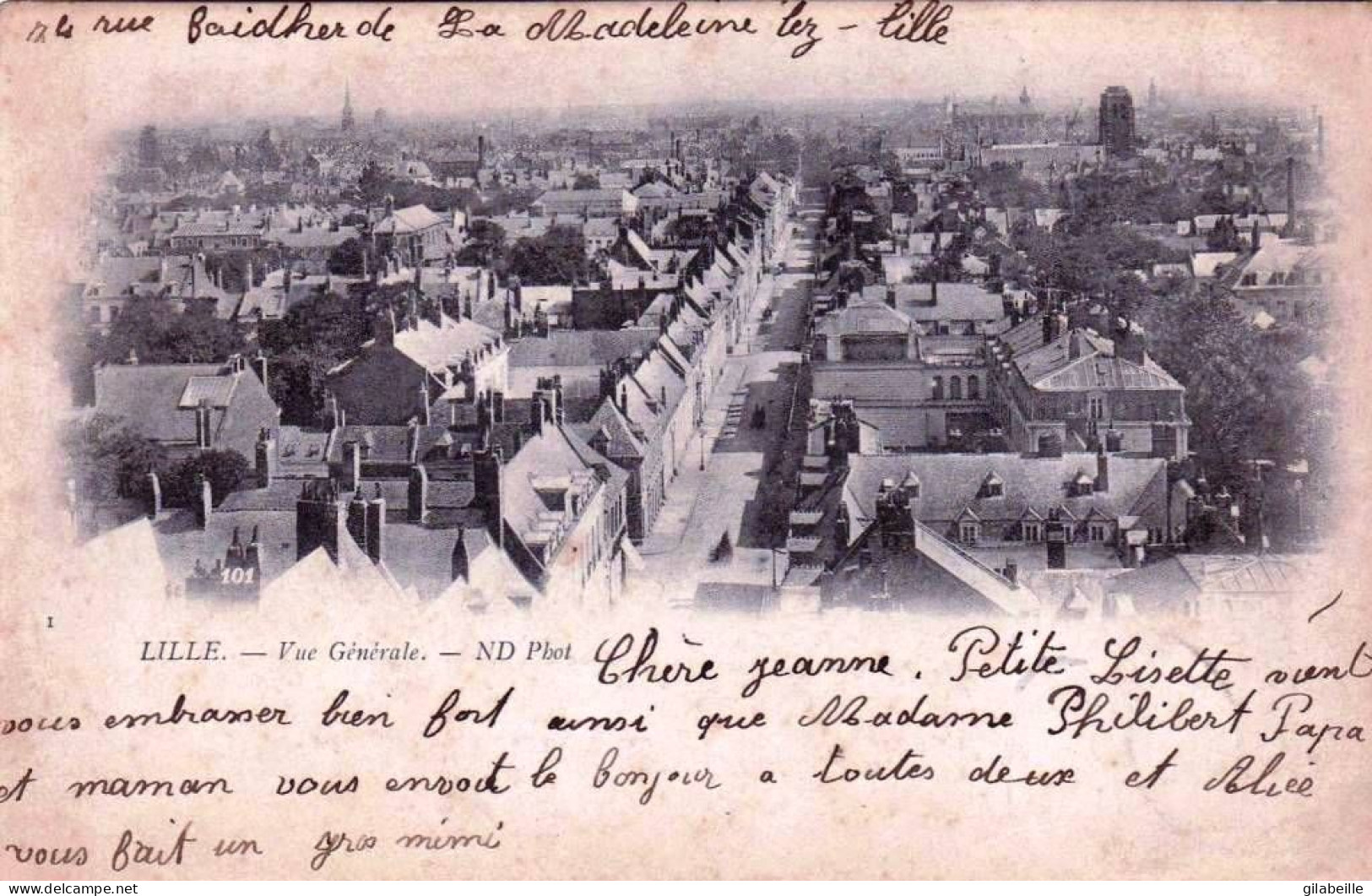 59 - Nord -  LILLE -  Vue Generale  - Carte Precurseur - 1901 - Lille