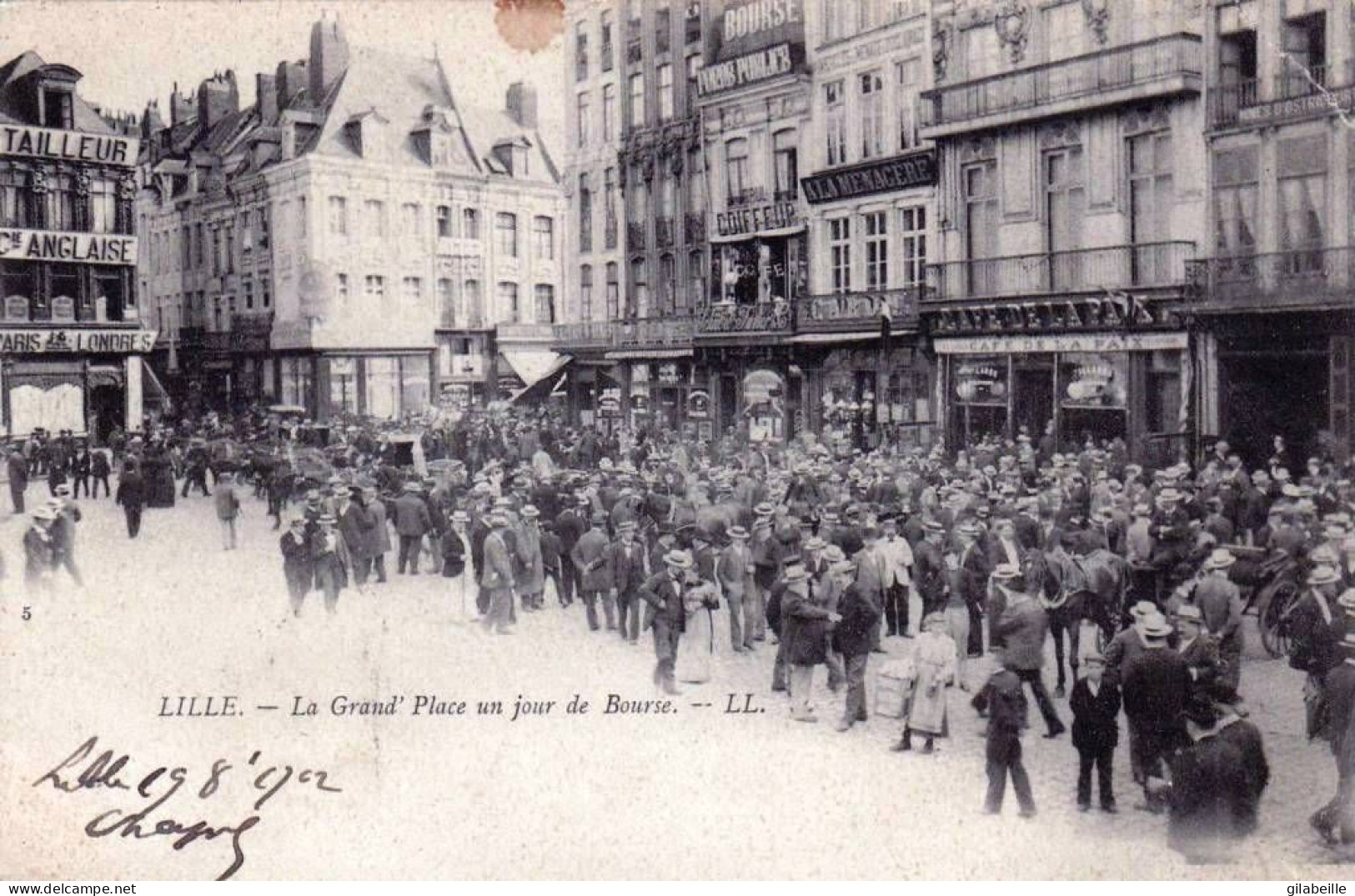 59 - Nord -  LILLE - La Grand Place Un Jour De Bourse - Lille