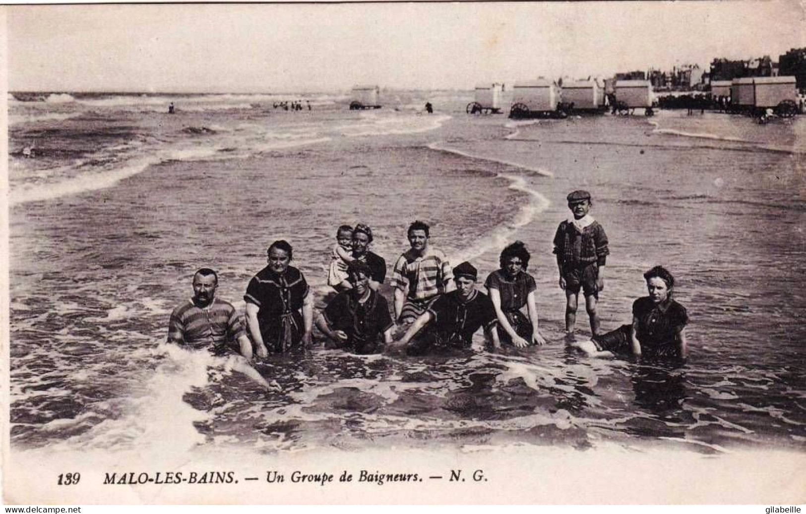 59 - Nord - MALO Les BAINS -  Un Groupe De Baigneurs - Malo Les Bains