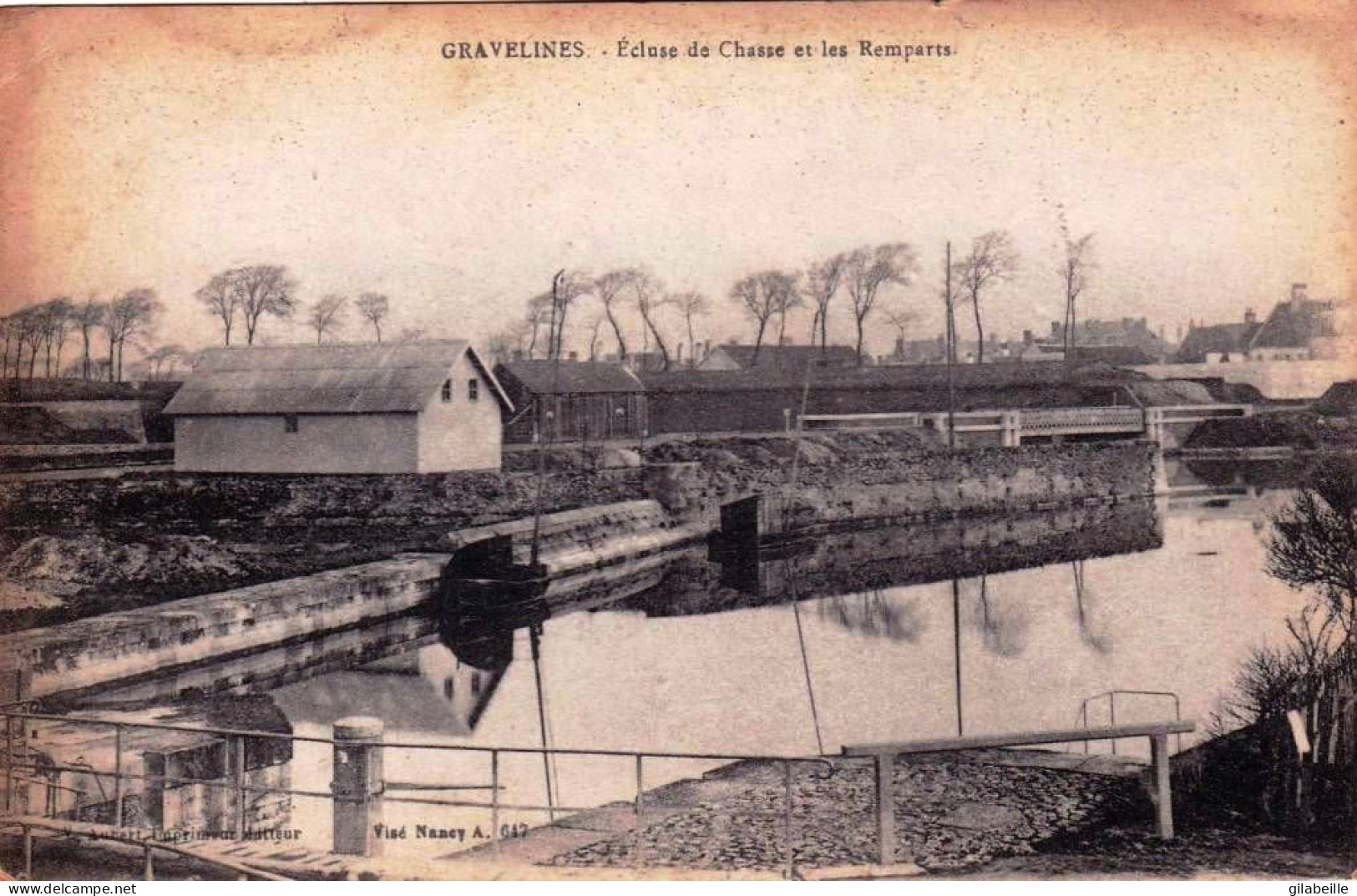 59 - Nord -  GRAVELINES - Ecluse De Chasse Et Les Remparts - Gravelines