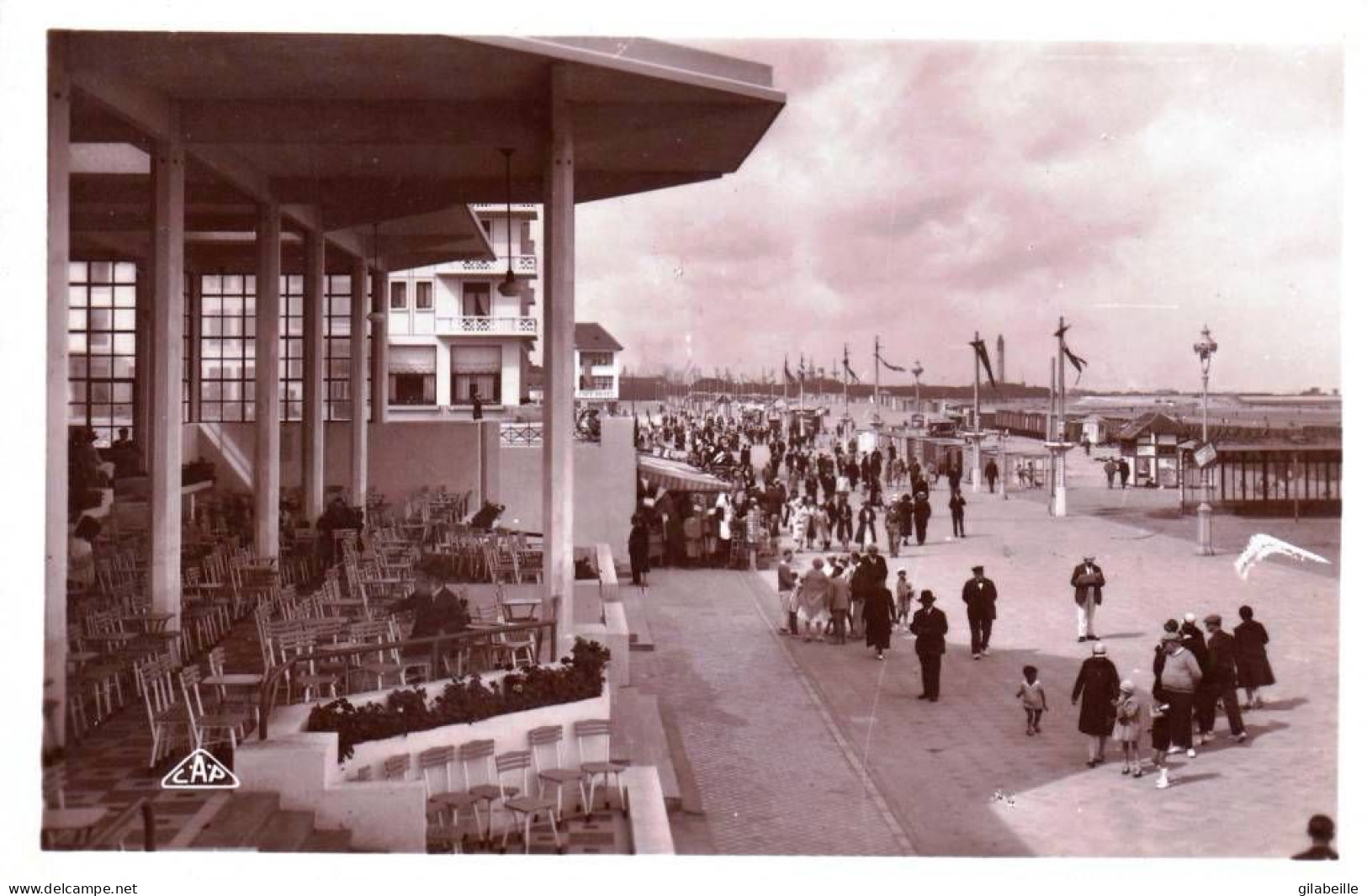 59 - Nord -  MALO Les BAINS -  La Terrasse Du Casino Et La Digue - Carte Glacée - Malo Les Bains