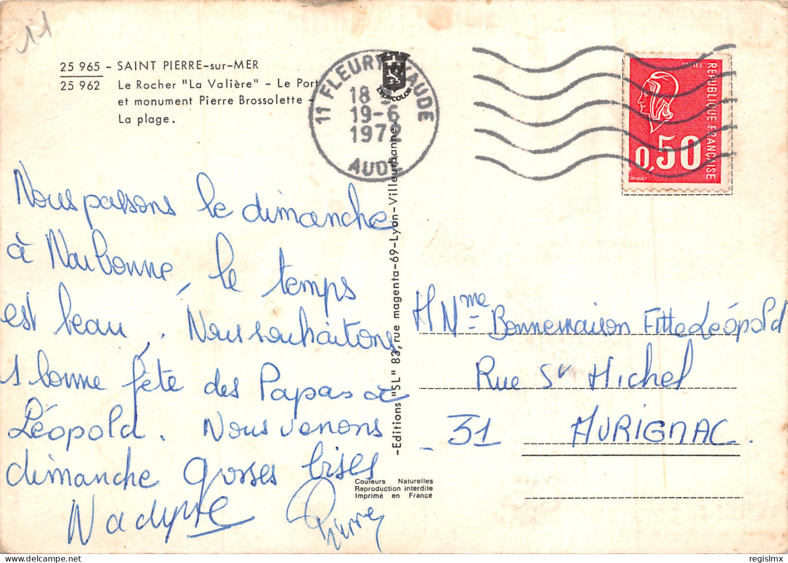 11-SAINT PIERRE SUR MER-N°340-C/0245 - Other & Unclassified