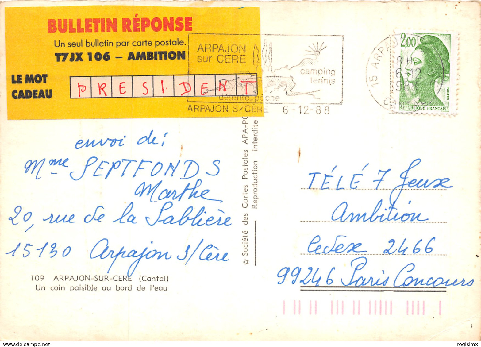 15-ARPAJON SUR CERE-N°341-A/0111 - Arpajon Sur Cere