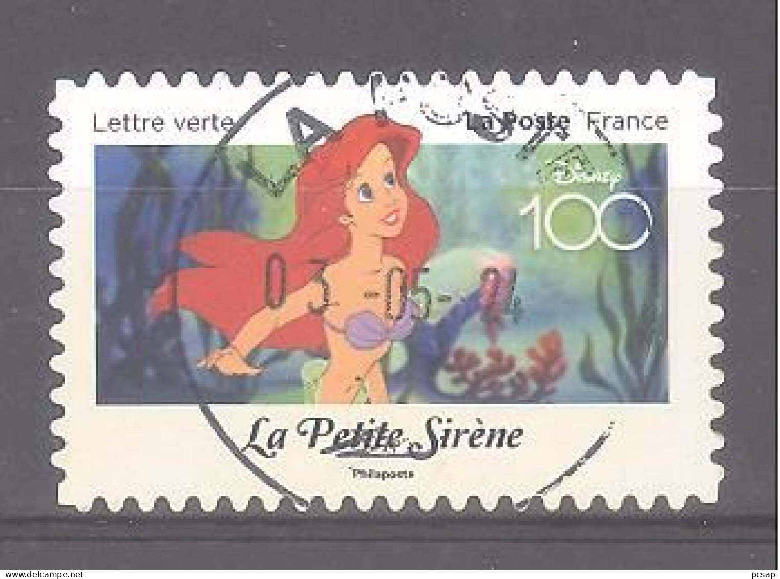 France Autoadhésif Oblitéré N°2327 (DISNEY 100 : La Petite Sirène) Cachet Rond) - Used Stamps