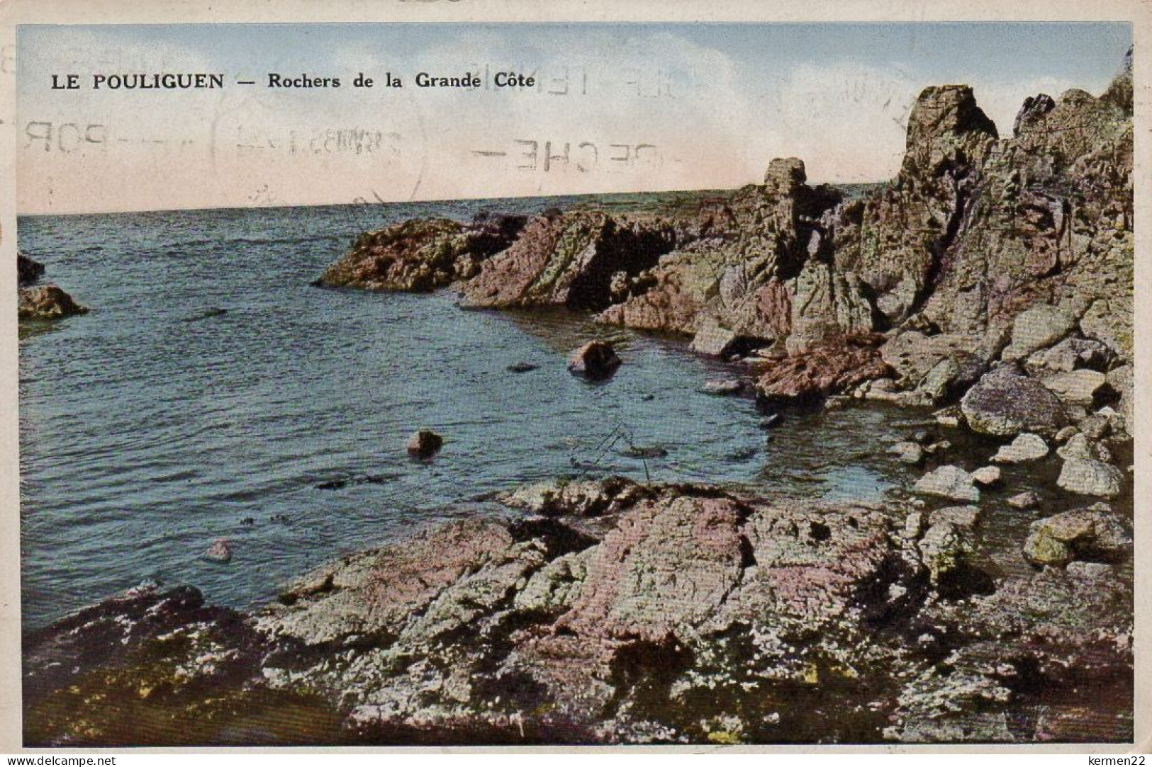 CPA 44 LE POULIGUEN Rochers De La Grande Côte - Le Pouliguen