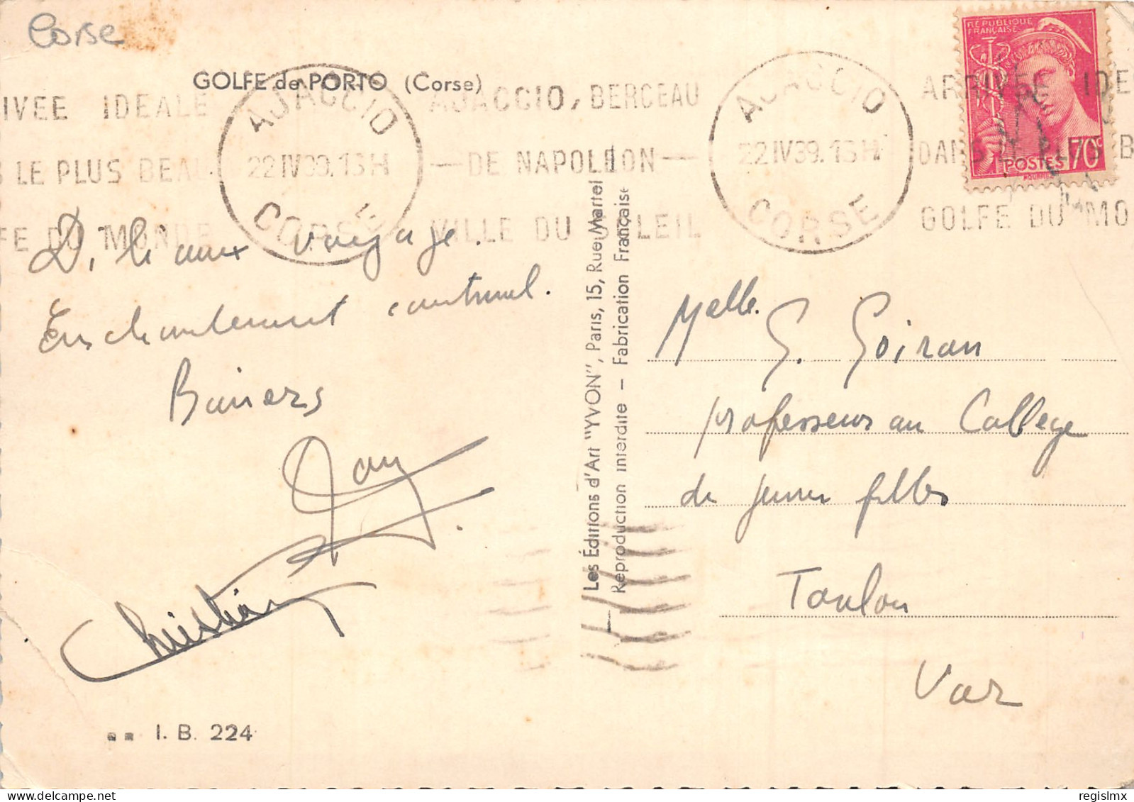 20-GOLFE DE PORTO-N°341-C/0191 - Autres & Non Classés