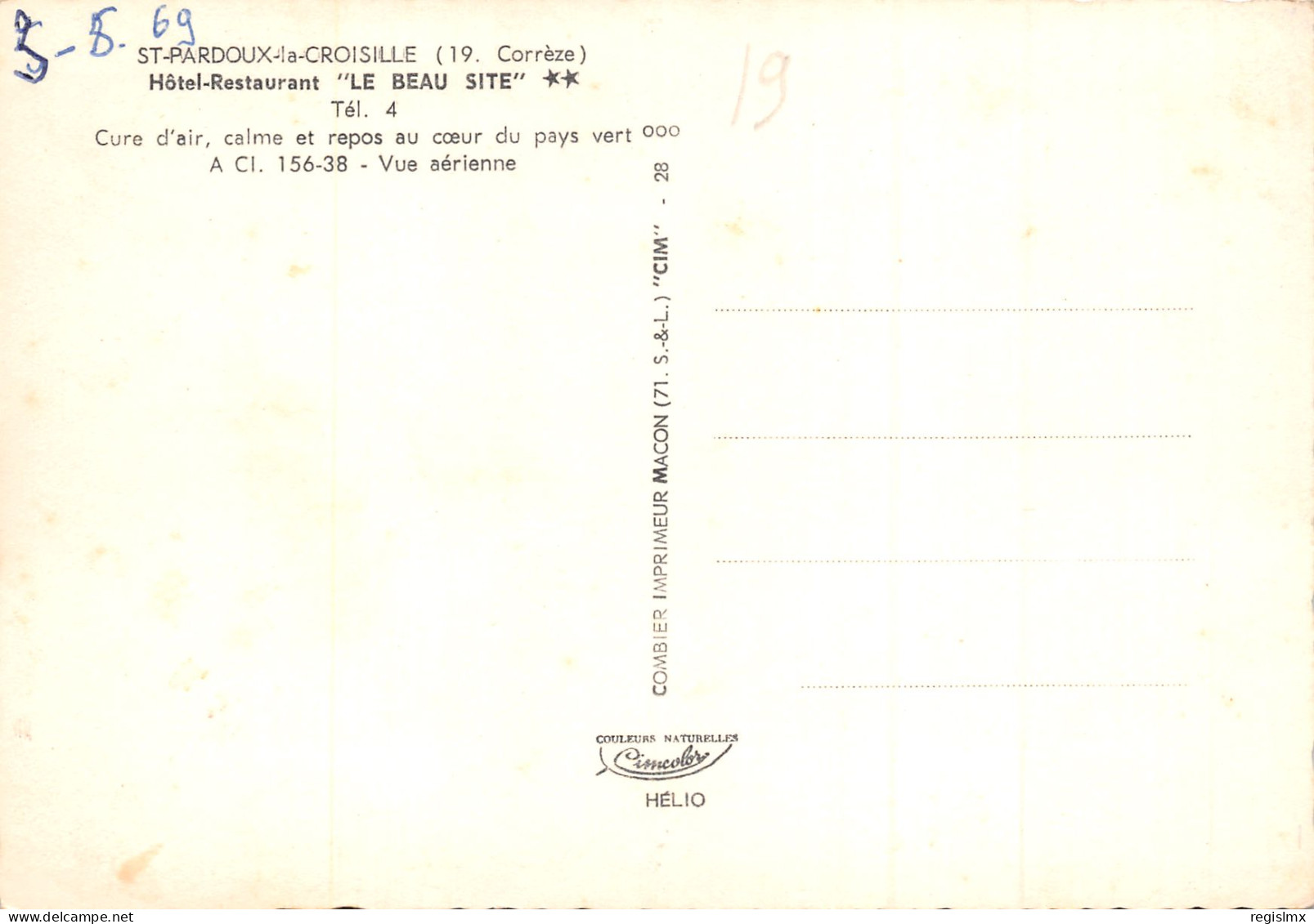 19-SAINT PARDOUX LA CROISILLE-N°341-C/0069 - Autres & Non Classés