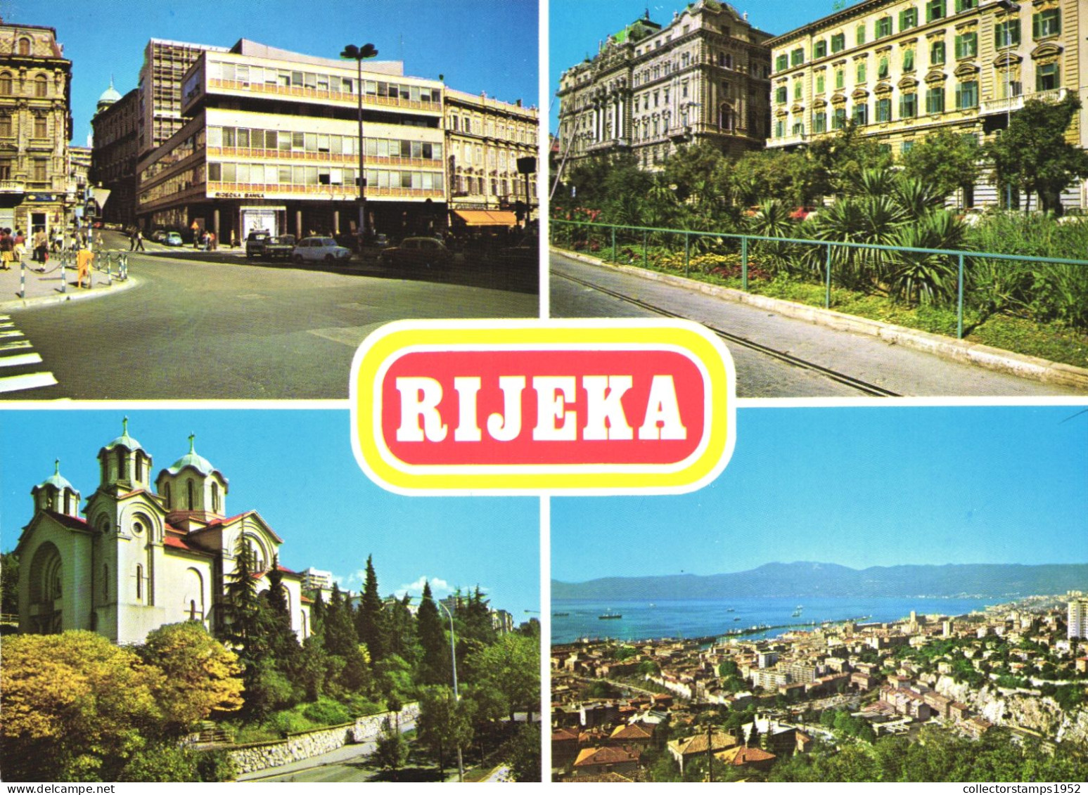 RIJEKA, MULTIPLE VIEWS, CARS, ARCHITECTURE, CROATIA, POSTCARD - Croatia