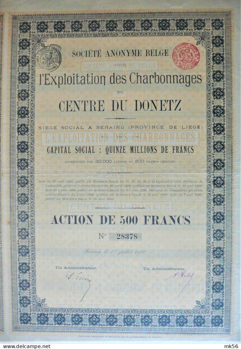 S.A. Belge- L'exploitation Des Charbonnages Au Centre Du Donetz (1898) - Mines