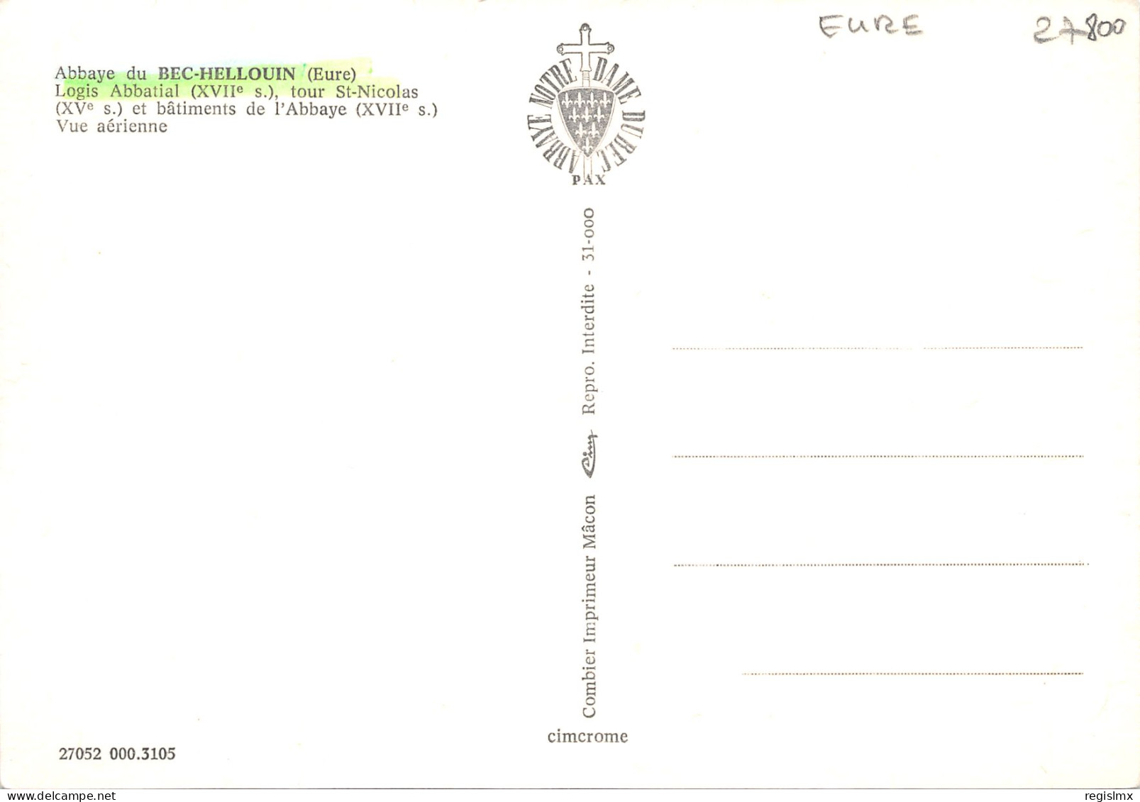 27-BEC HELLOUIN-L ABBAYE-N°342-B/0367 - Other & Unclassified