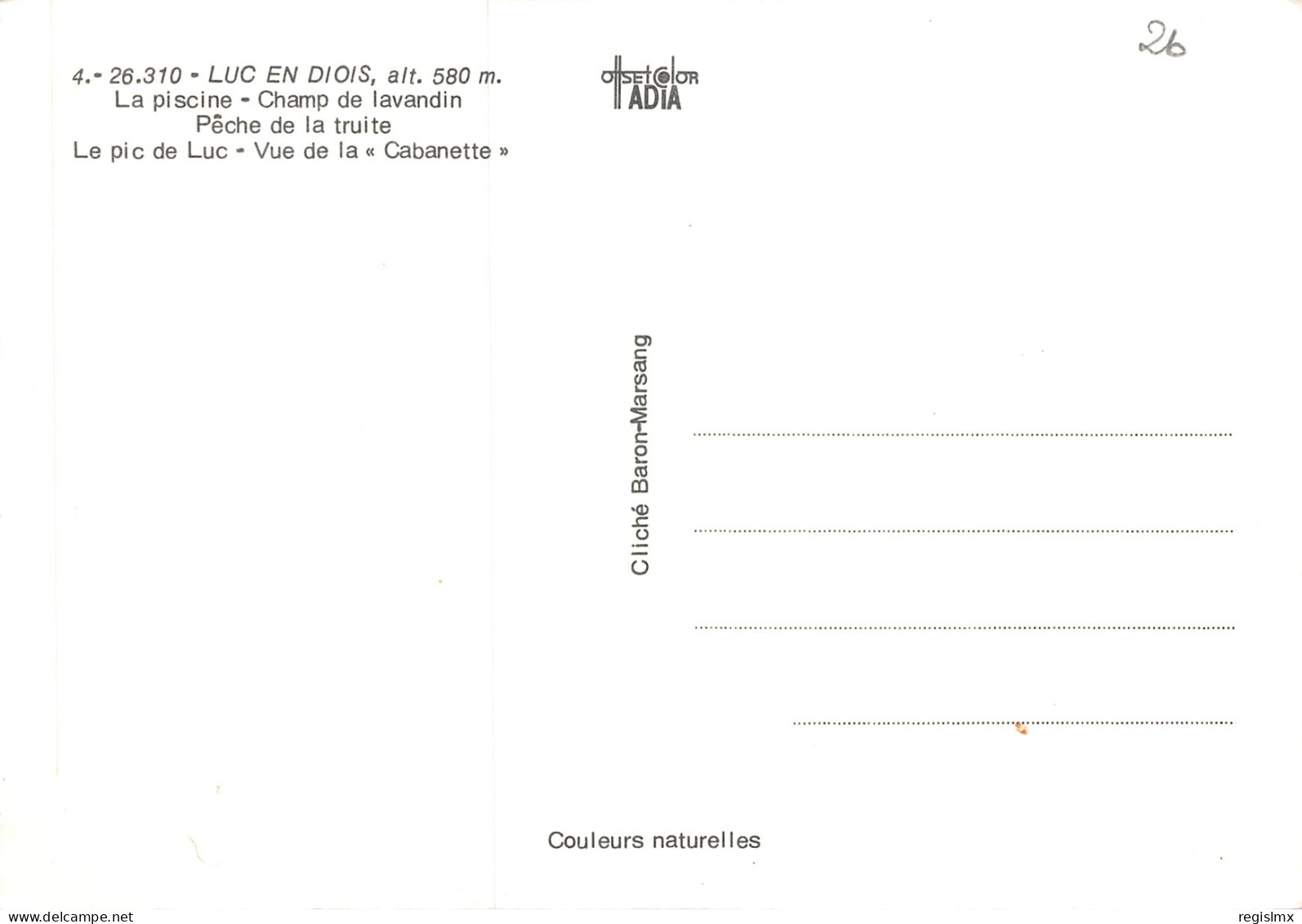 26-LUC EN DIOIS-N°342-B/0191 - Luc-en-Diois