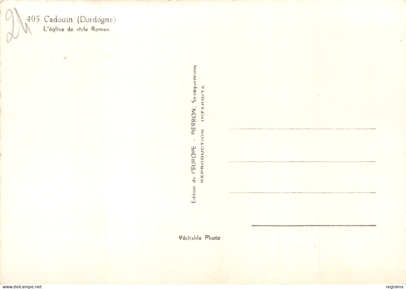 24-CADOUIN-N°342-A/0191 - Sonstige & Ohne Zuordnung