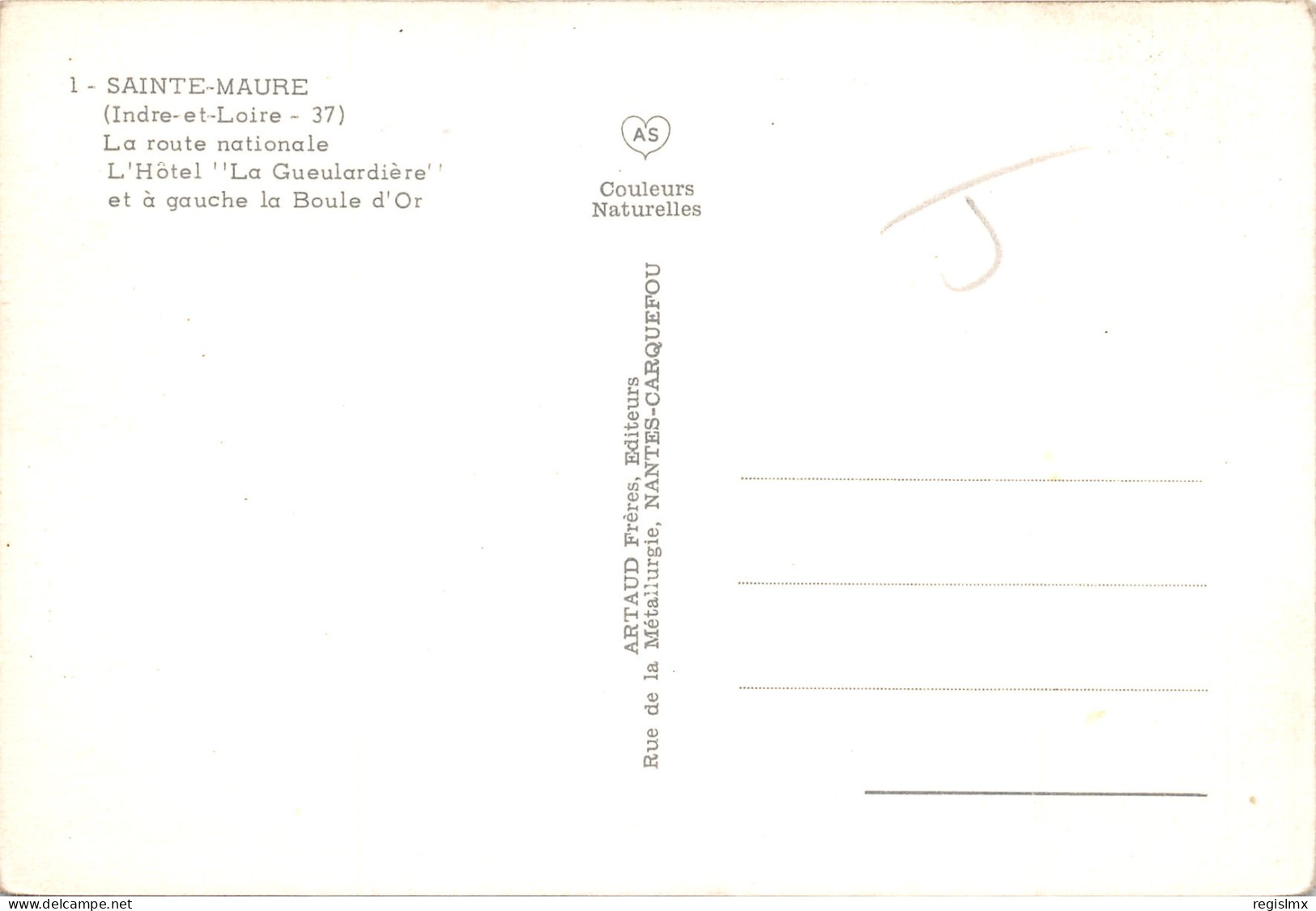 37-SAINTE MAURE-N°343-B/0313 - Other & Unclassified