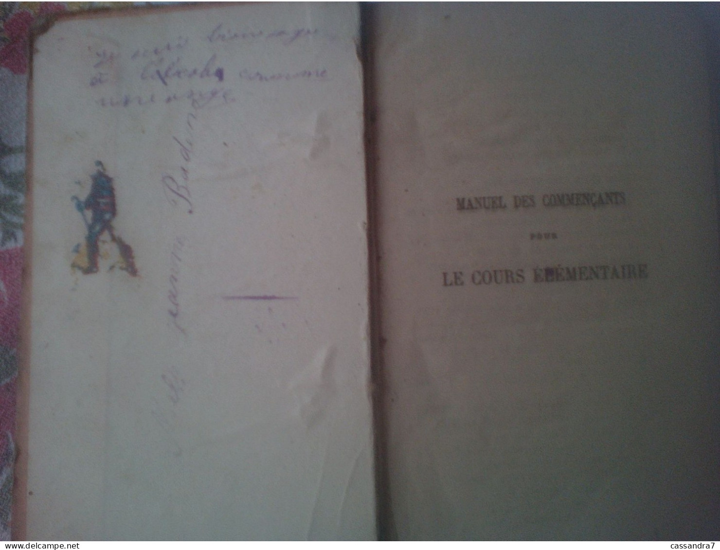 Manuel Des Commerçants Cours élémentaire Par F.F. Histoire Sainte Langue Française ArithmétiqueSystème Métrique Histoire - 12-18 Years Old