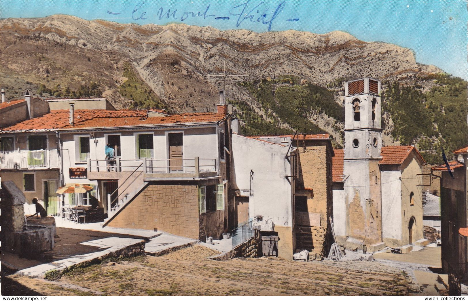 Tourette Du Château (06 Alpes Maritimes) Le Restaurant Monti Au Pied Du Mont Vial (éditeur De La Carte) Colorisée - Rare - Other & Unclassified