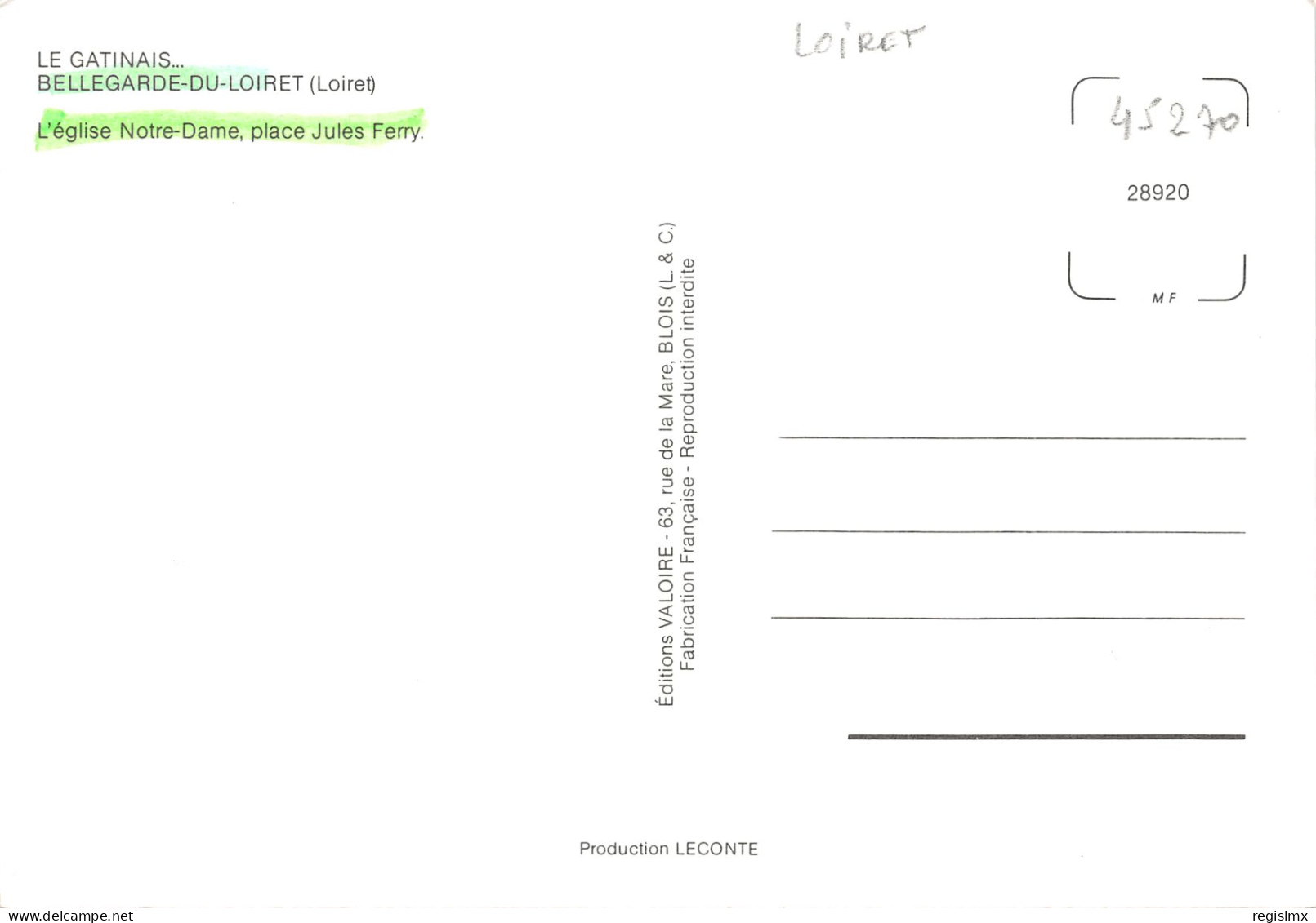 45-BELLEGARDE DU LOIRET-N°344-A/0261 - Other & Unclassified