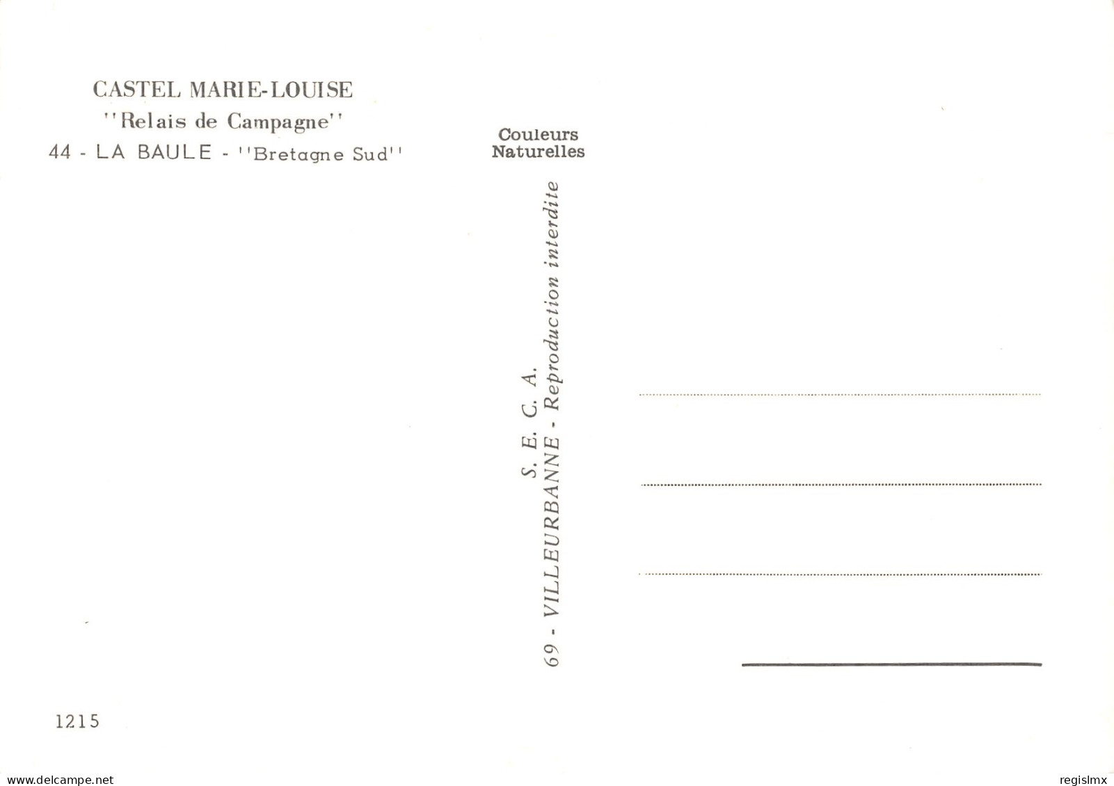 44-LA BAULE-CASTEL MARIE LOUISE-N°344-A/0153 - La Baule-Escoublac