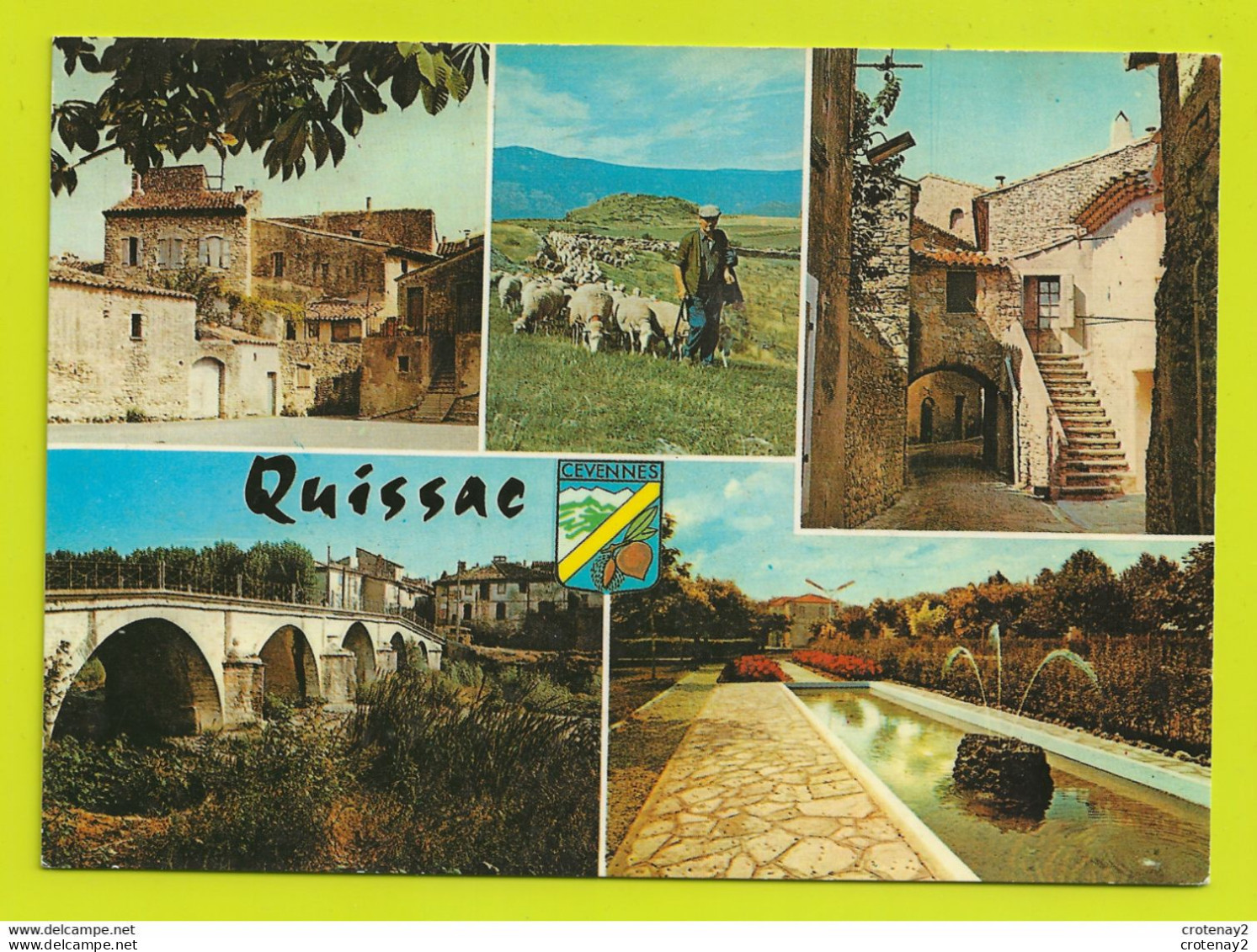 30 QUISSAC En 5 Vues De 1988 Les Cévennes Touristiques Pont Moutons Berger Ruelle Ancienne - Quissac