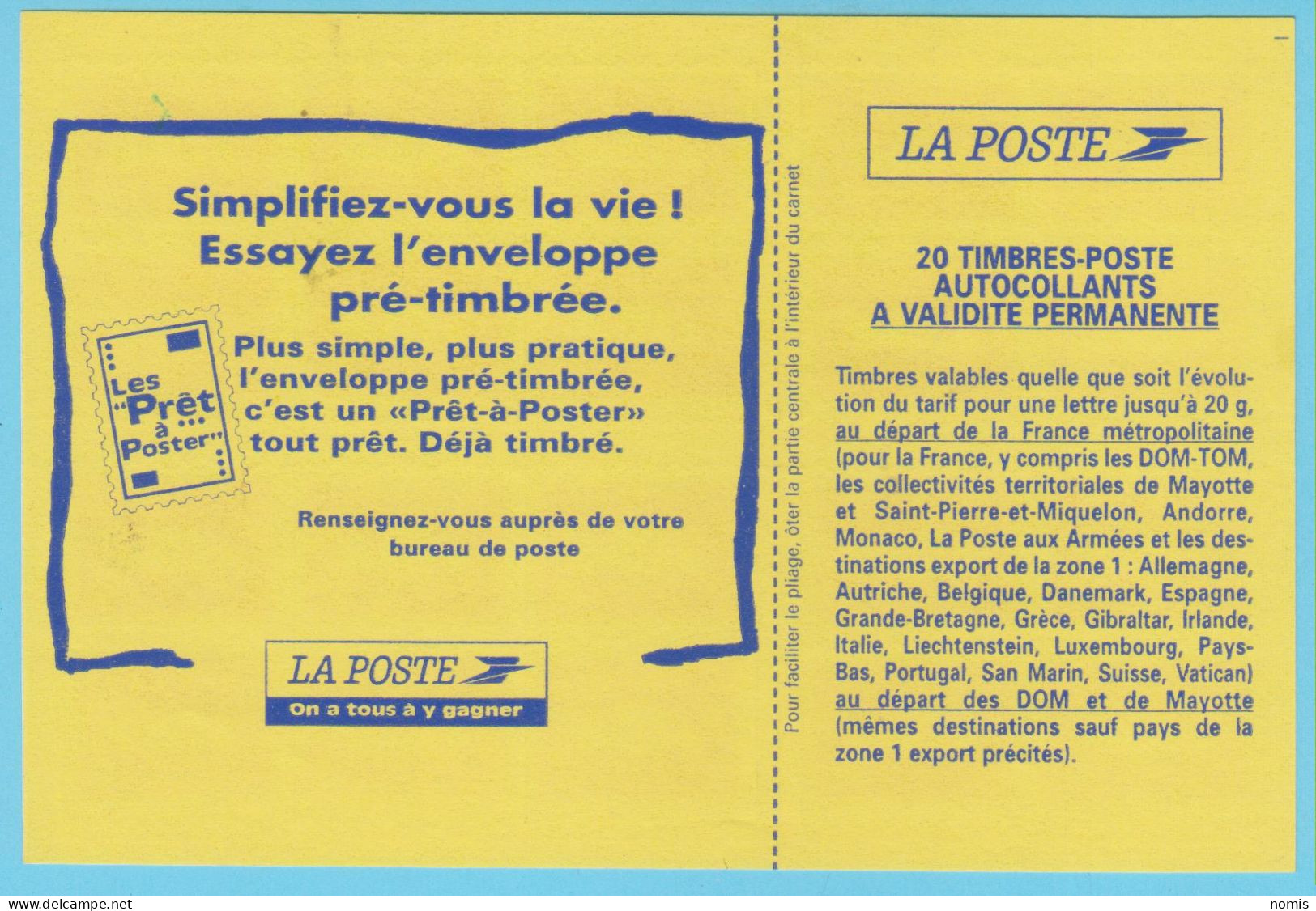 J.P.S. 01/24 - N°18 - France - Carnet 20 TP  - N° 2874 C 9 - Livraison Offerte - Modernes : 1959-...